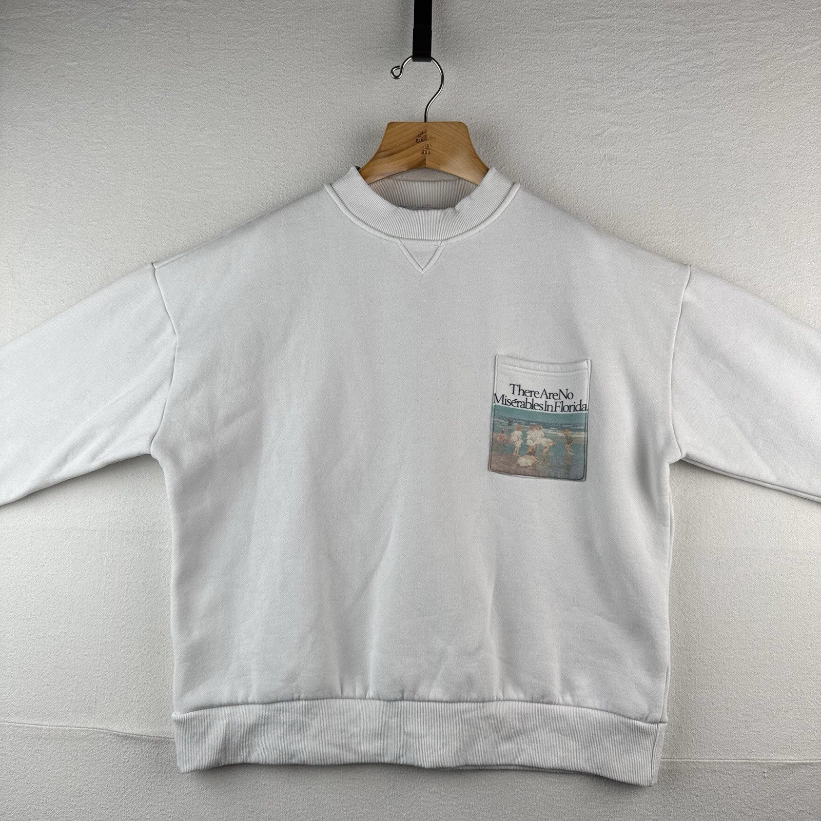 Yellow the Label “No Miserables In Florida”“A Holiday” Fine Art Sweatshirt Small