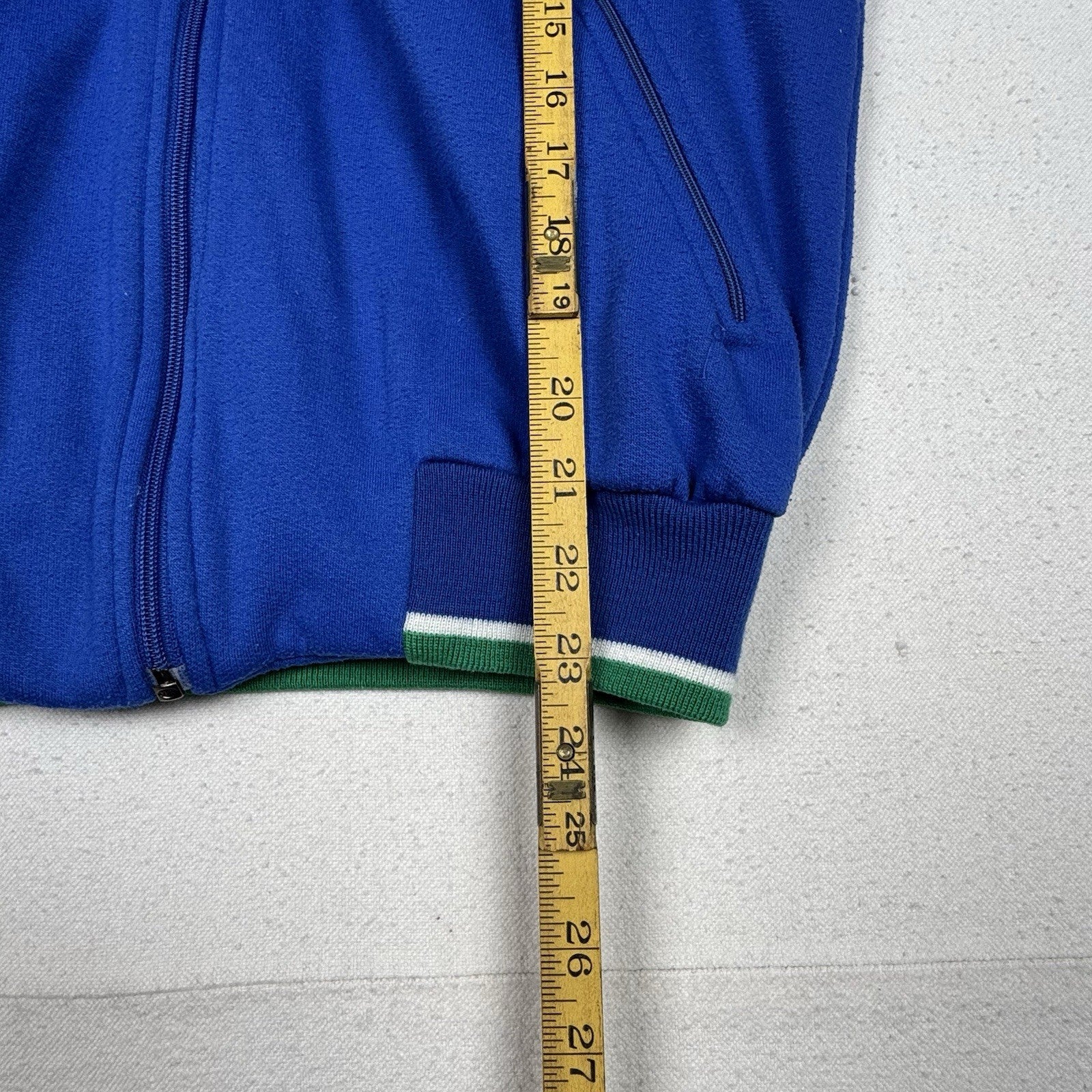 VTG Pony Track Jacket Men Small Retro Stripe Colorblock  Sweatshirt Full Zip Y2K