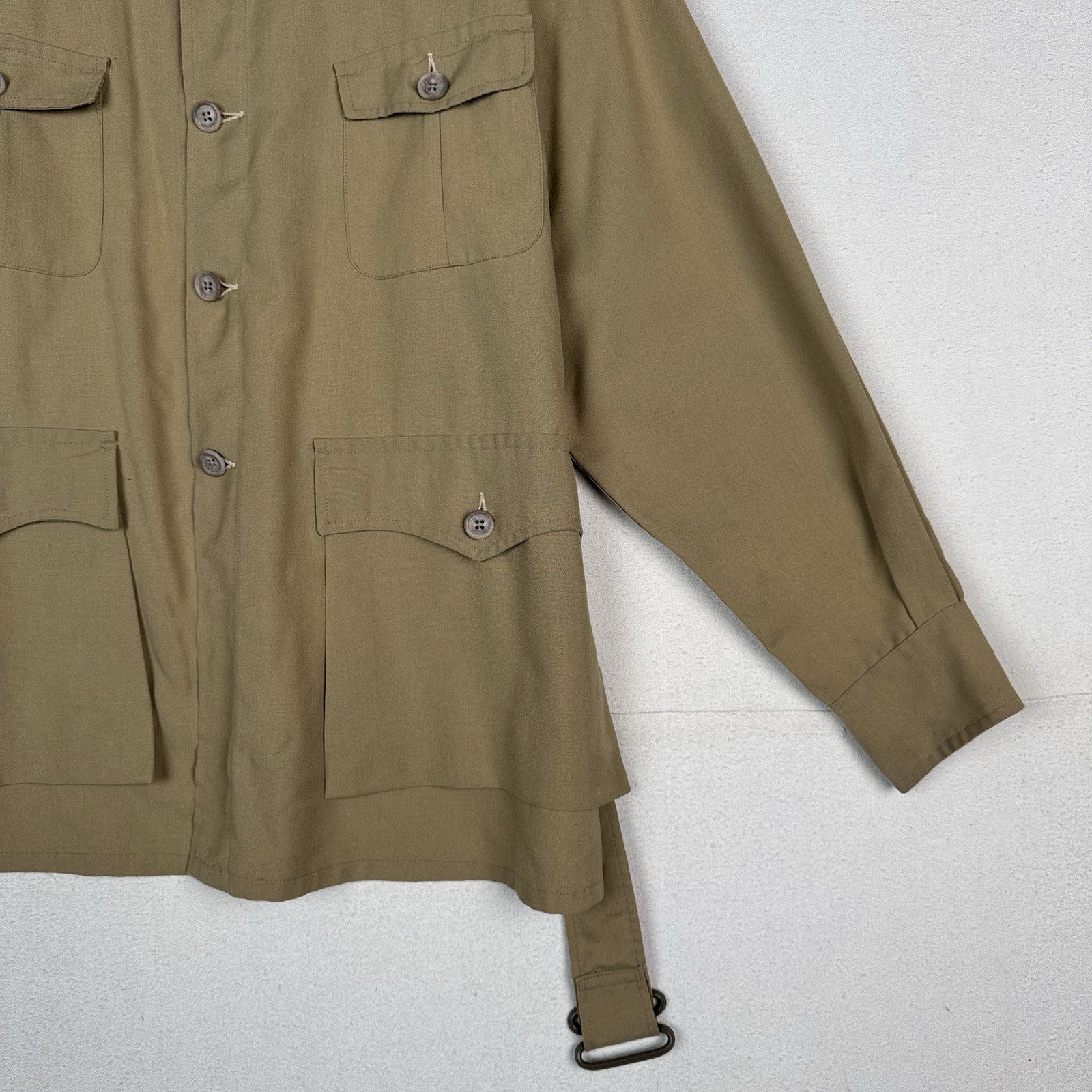 Vintage 60’s 70’s L.L. Bean Belted Khaki Safari Camp Jacket Men’s Size 40 (XL)