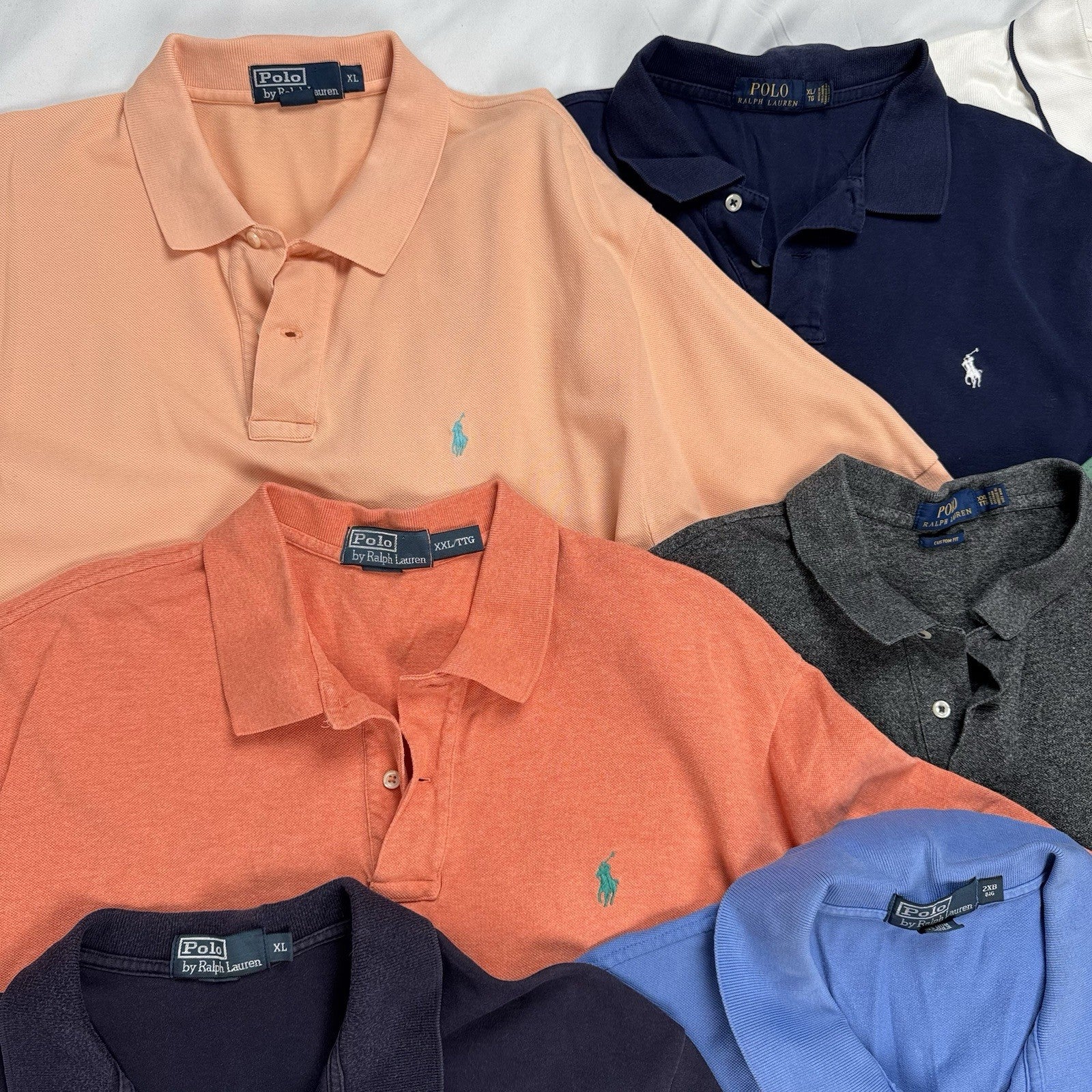 Lot of 10 Polo Ralph Lauren Short Sleeve Shirts Wholesale Box XL/2XL/2XB