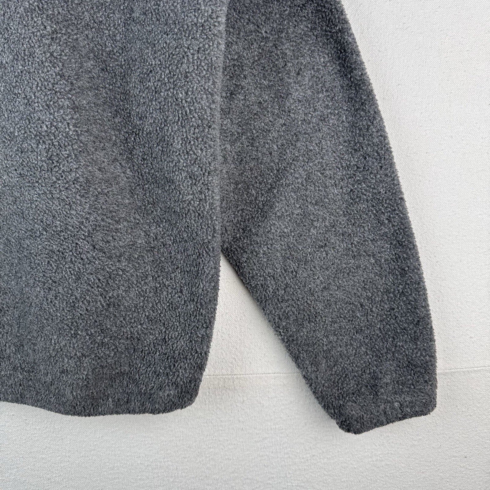 90s Vtg J.Crew Oarsman Men’s Medium 1/4 Zip Gray Fleece Pullover Made USA *Read