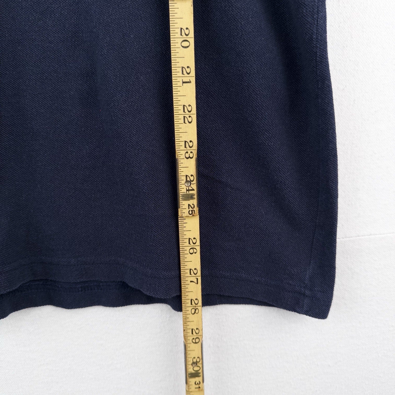 90's Vtg Polo Ralph Lauren Men's M Navy Blue Crew Neck T-Shirt Pique Cotton