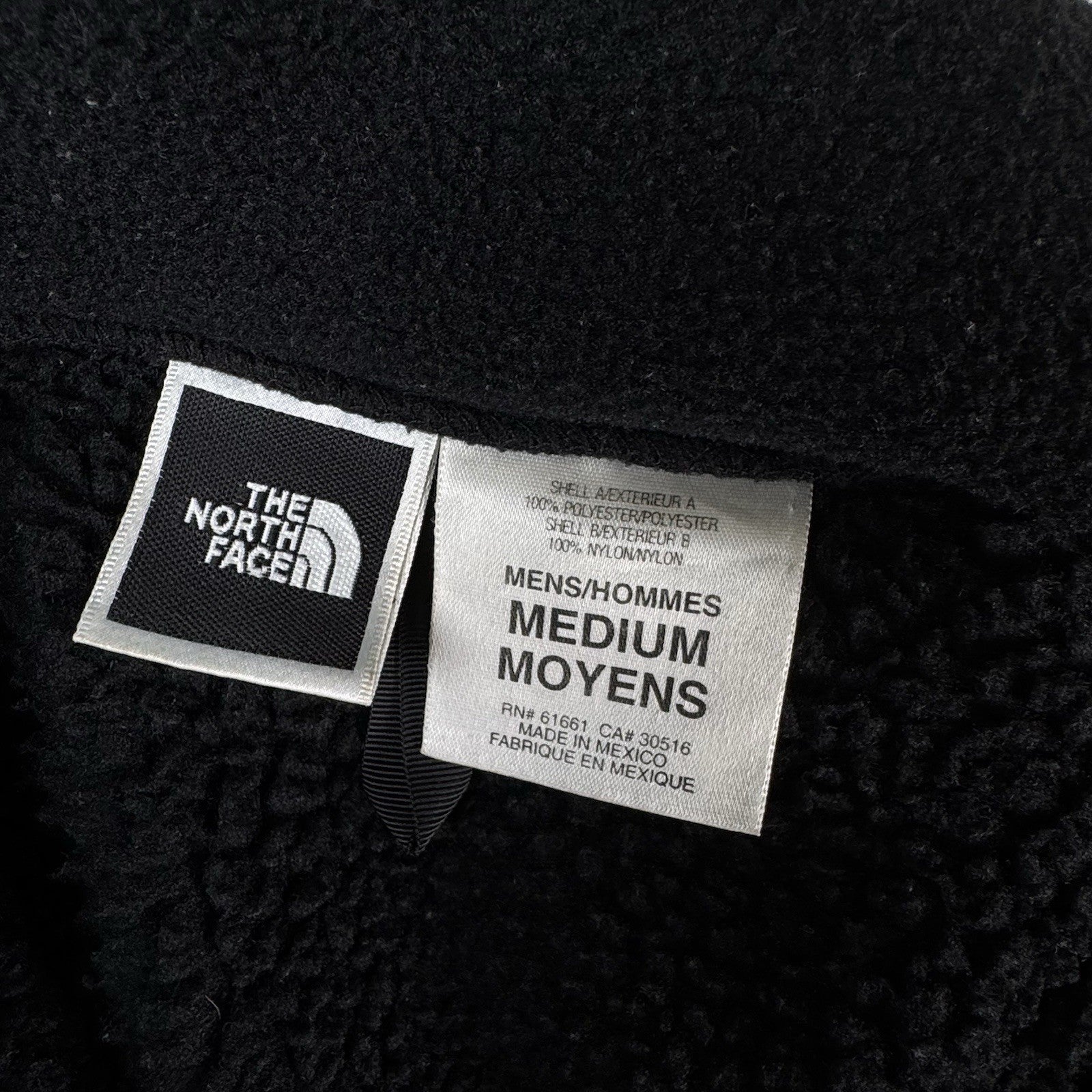 Vintage The North Face Polar Sun Men’s Fleece Jacket Black Medium