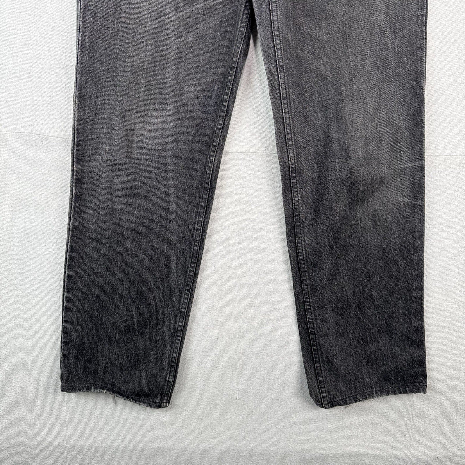 80’s Vtg Lauren Ralph Lauren Womens 30x31 Black Denim Jeans Made USA *Distressed