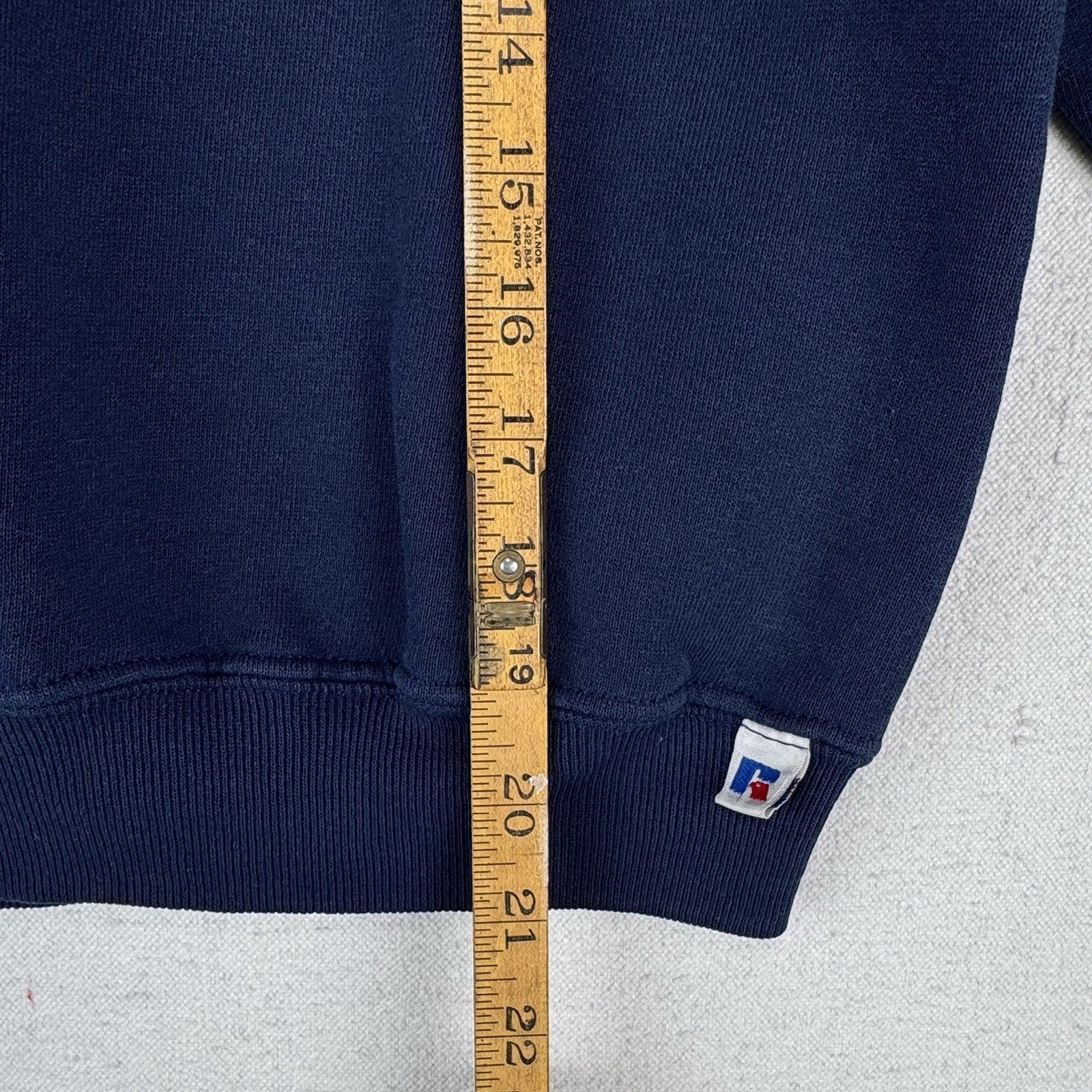 90’s Vtg Russell Youth Small (16x21) Crewneck Sweatshirt Blue Blank
