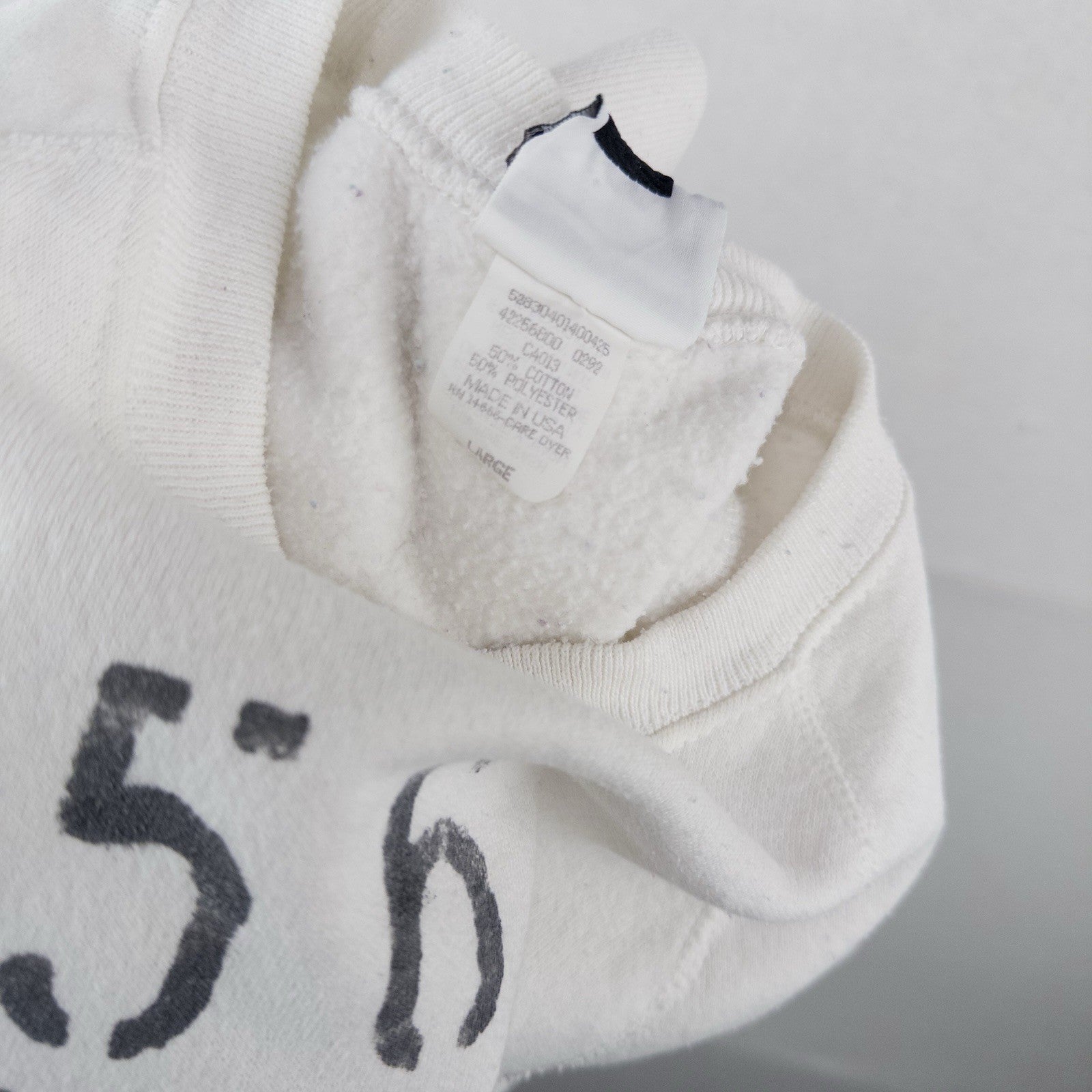 90’s Vtg Kindan Athletic Dept. White Short Sleeve Sweatshirt Stencil Raglan L