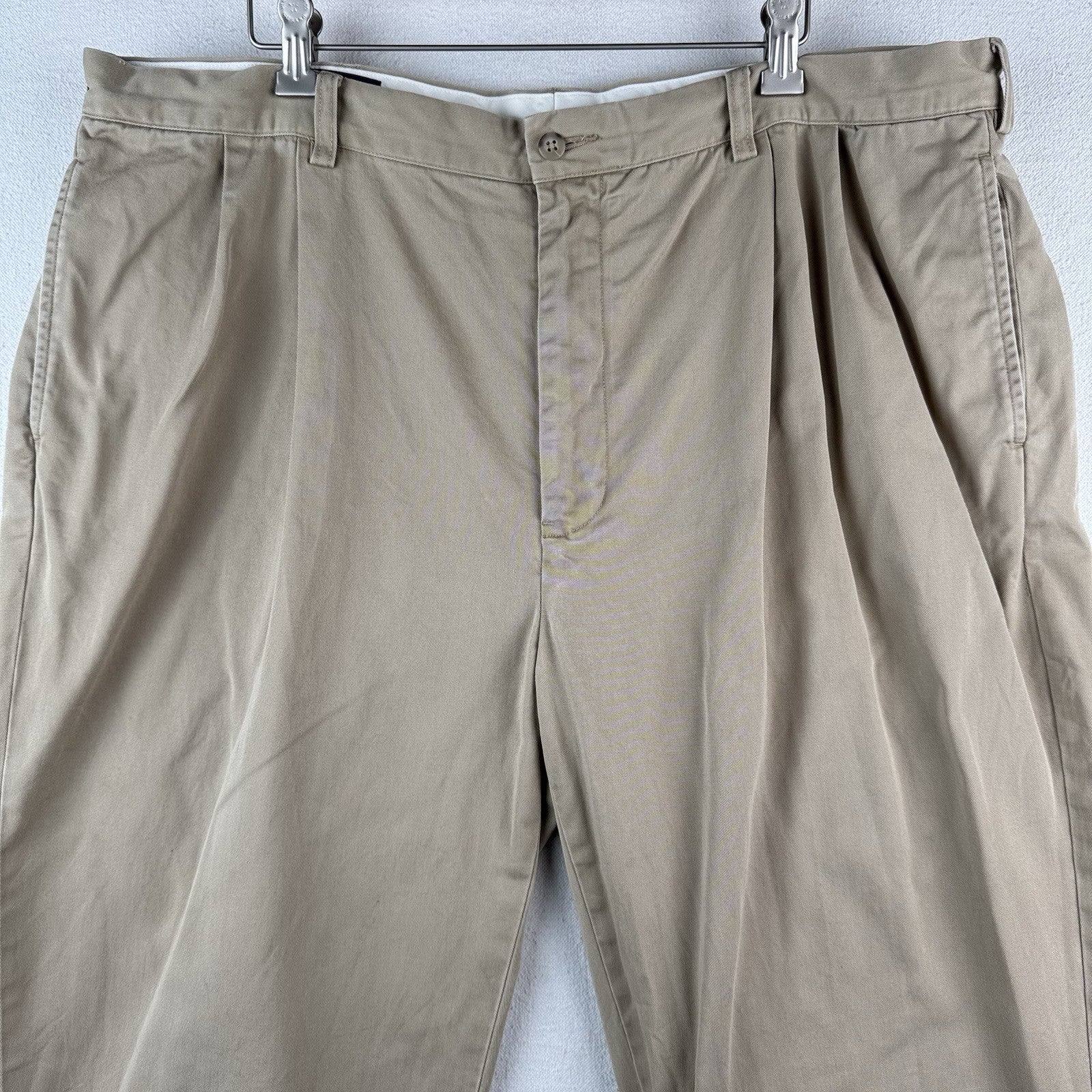 Vtg Polo Ralph Lauren Mens Hammond Pant Pleated Front Classic Chino Fits 38x31