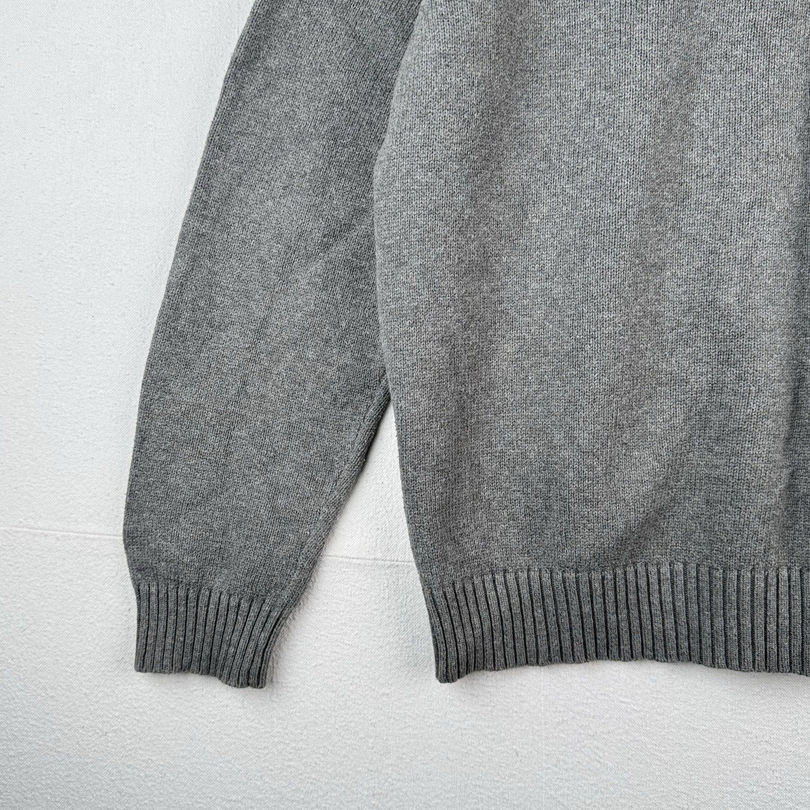 Polo Ralph Lauren Cotton Gray Knit Crewneck Sweater Men’s XLarge XL Blue Pony