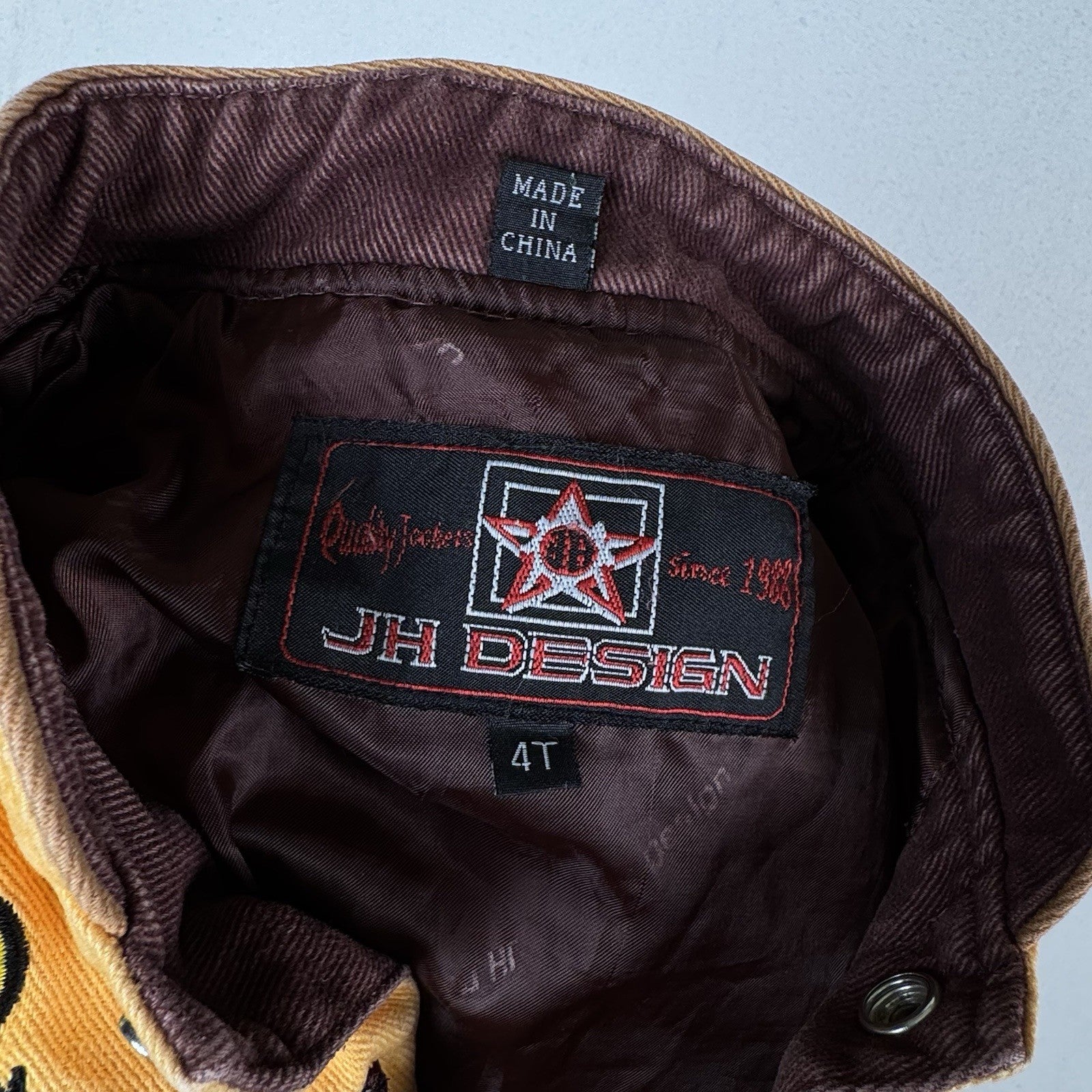 Vintage M&M NASCAR Jacket Elliot Sadler Kids 4T JH Design Yellow Racing Read*