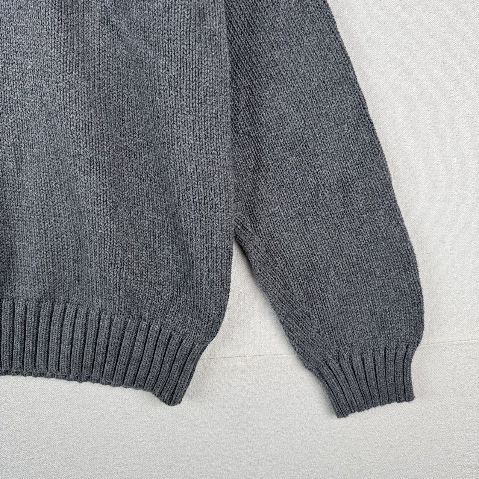 90’s Vtg Polo Ralph Lauren Sweater Men’s XL Gray Cotton Crewneck Heavyweight
