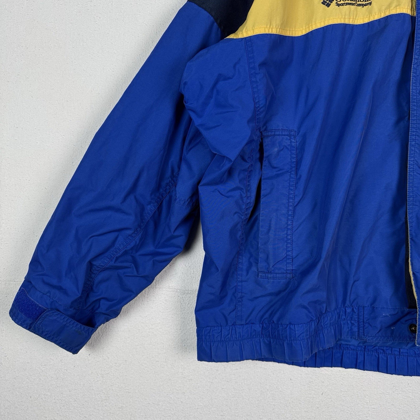 Columbia Bugaboo Jacket Men Size XL Full Zip Blue Yellow - Outer Shell Only