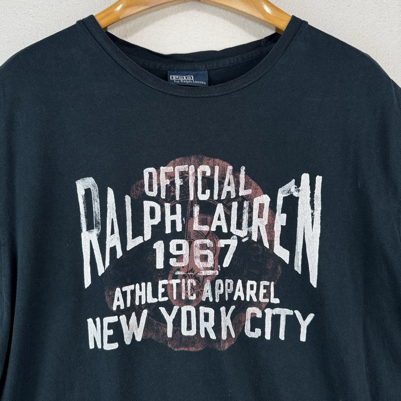 Vintage Polo Ralph Lauren 1967 New York City Athletic Apparel Mens Large Black