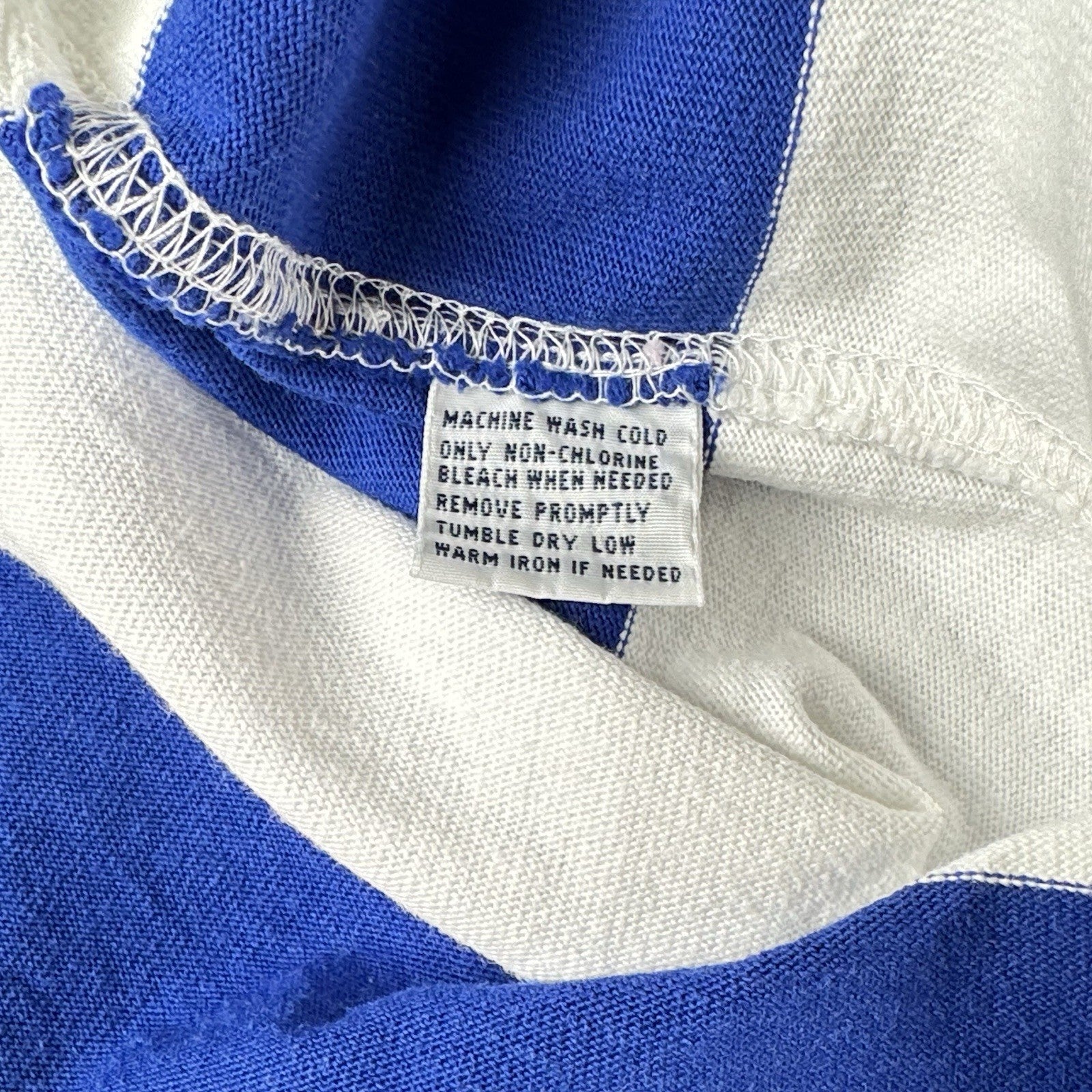 90’s Vintage Polo Ralph Lauren Rugby Shirt Mens Large Blue White Striped *Read