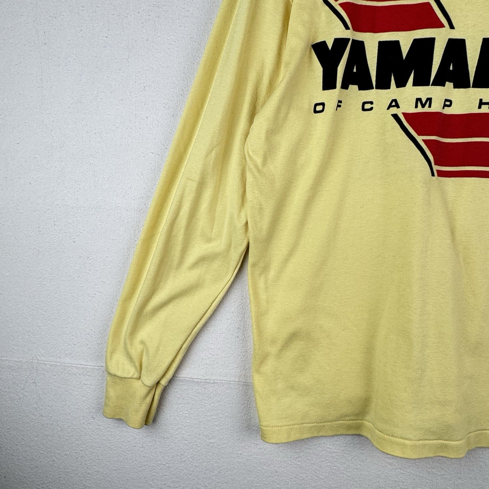 90’s Vintage Yamaha Of Camp Hill Yellow Turtleneck Unisex XL *Distressed