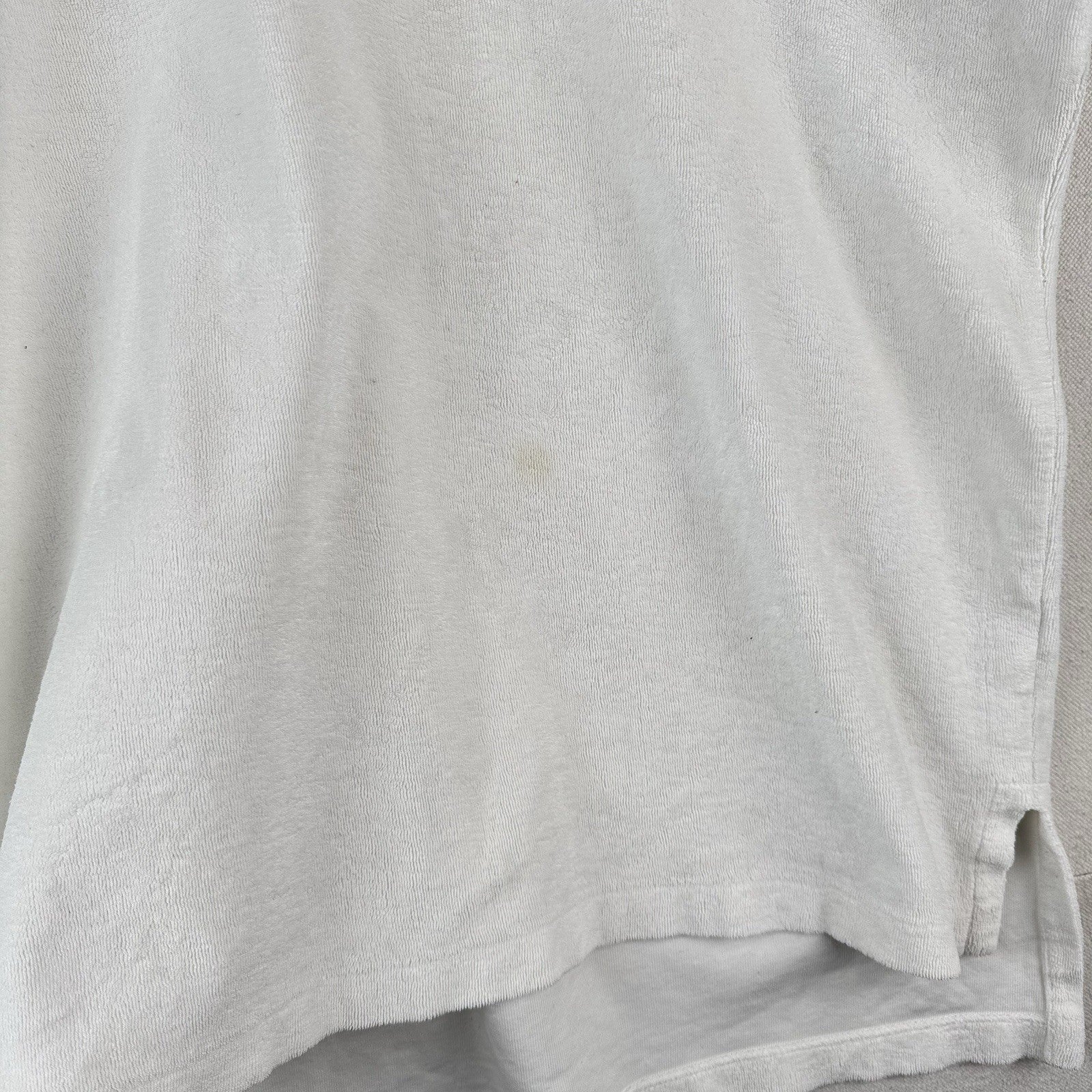 90’s Vtg Polo Ralph Lauren Terry Cloth Shirt Mens L White Pool Resort Cabana