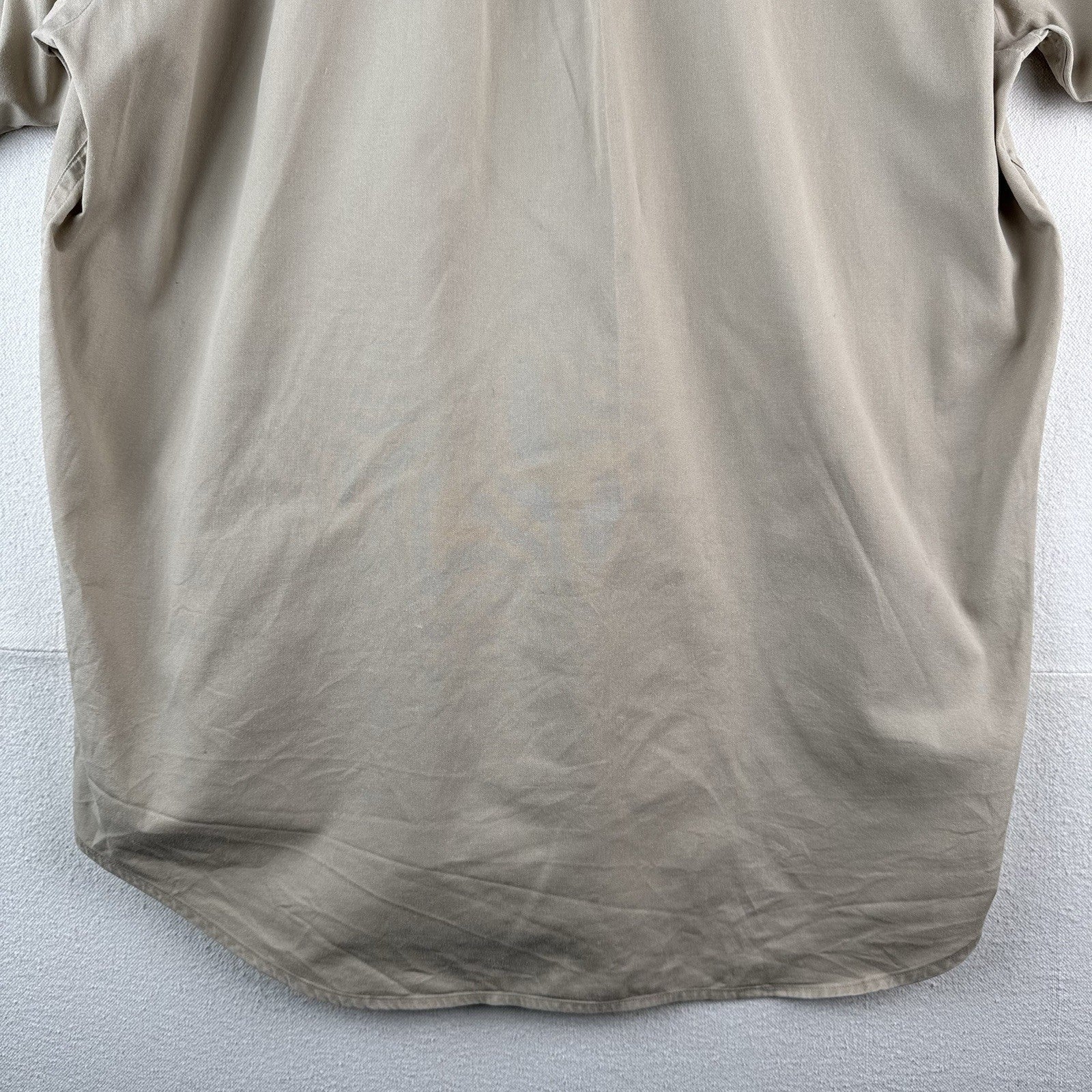 Vtg Ralph Lauren Blaire Men’s M Beige Button Up Short Sleeve Short 100% Cotton