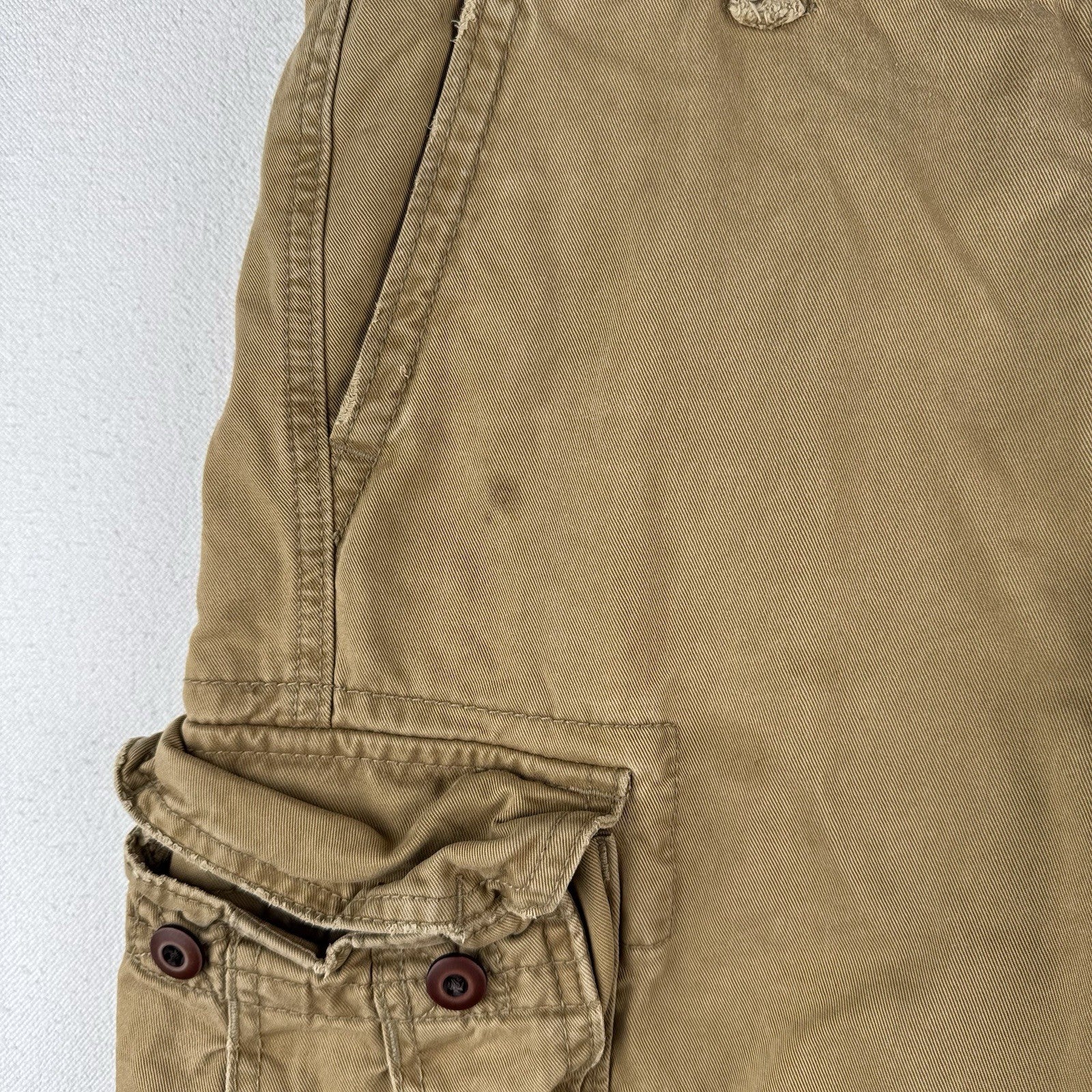 Hollister California Heavy Cargo Shorts Men's 30 Tan Brown Utility Pockets 9”