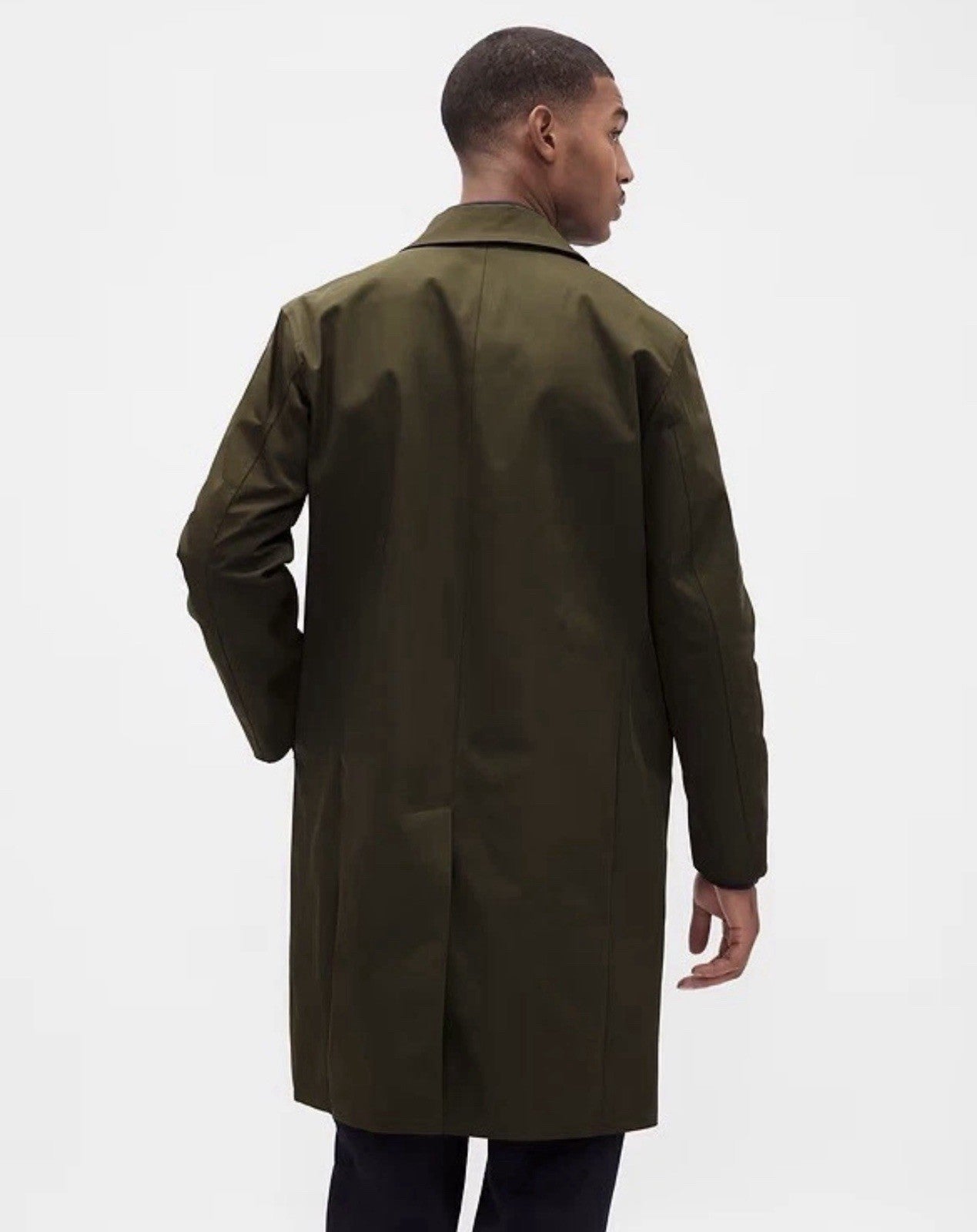 Gap Mac Rain Coat Olive Green Men’s M Relaxed Fit Water Resistant Wind Proof