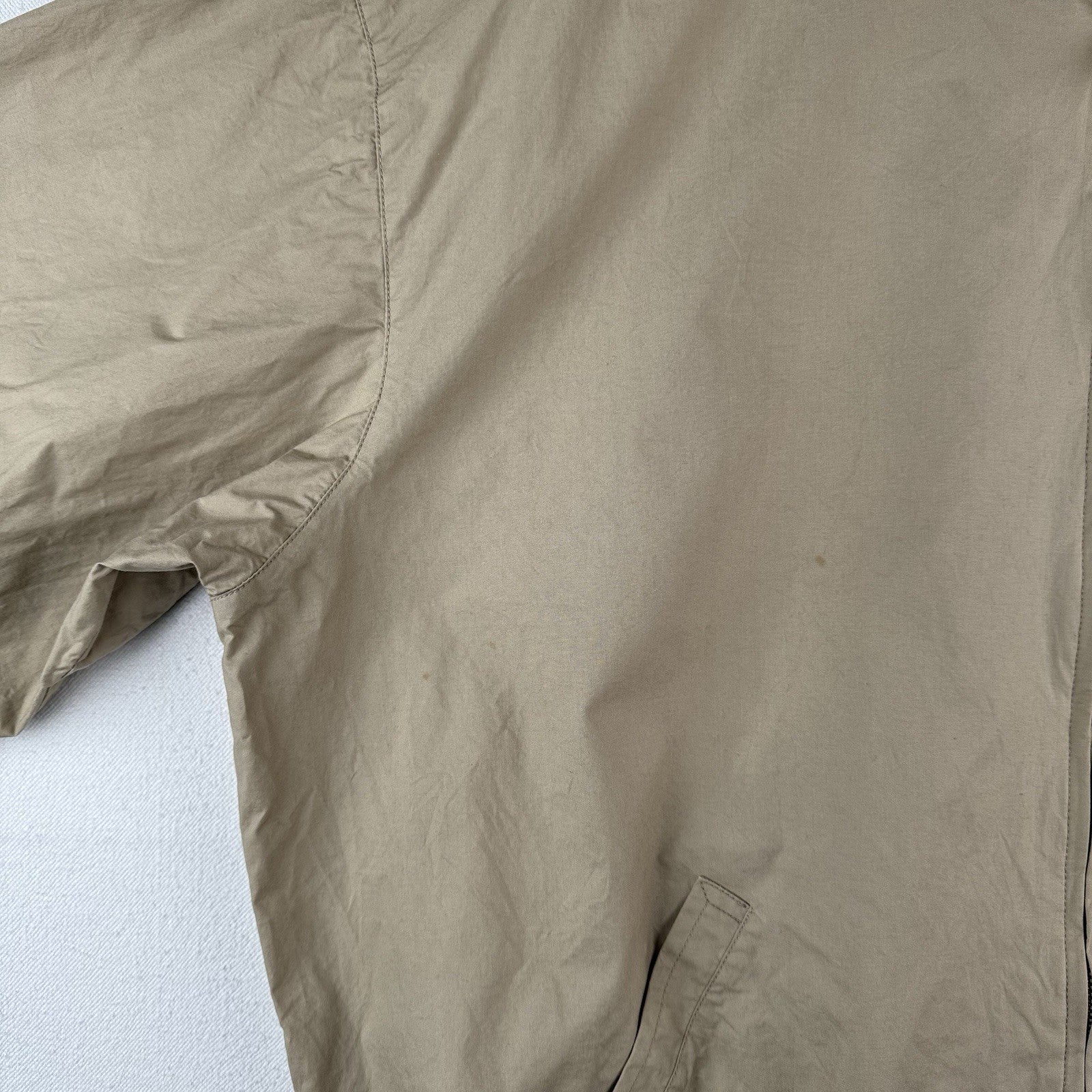 90’s Vintage Polo Ralph Lauren Men’s XL Unlined Harrington  Jacket Beige Tan
