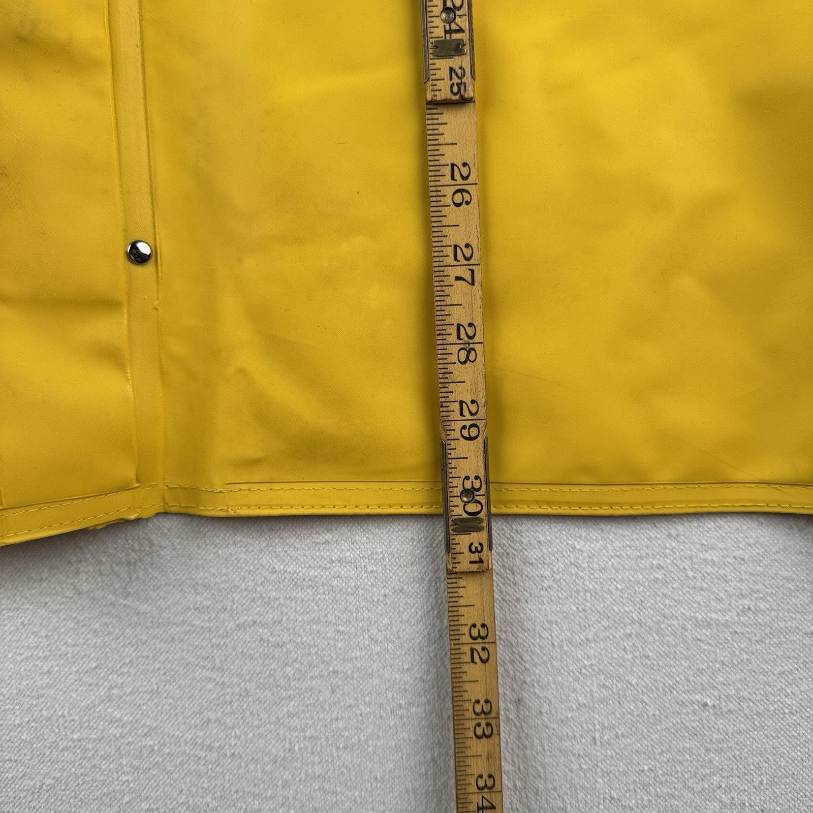Vintage Carhartt Waterproof Surrey Yellow Rain Jacket Men’s Large PVC Snap Hood