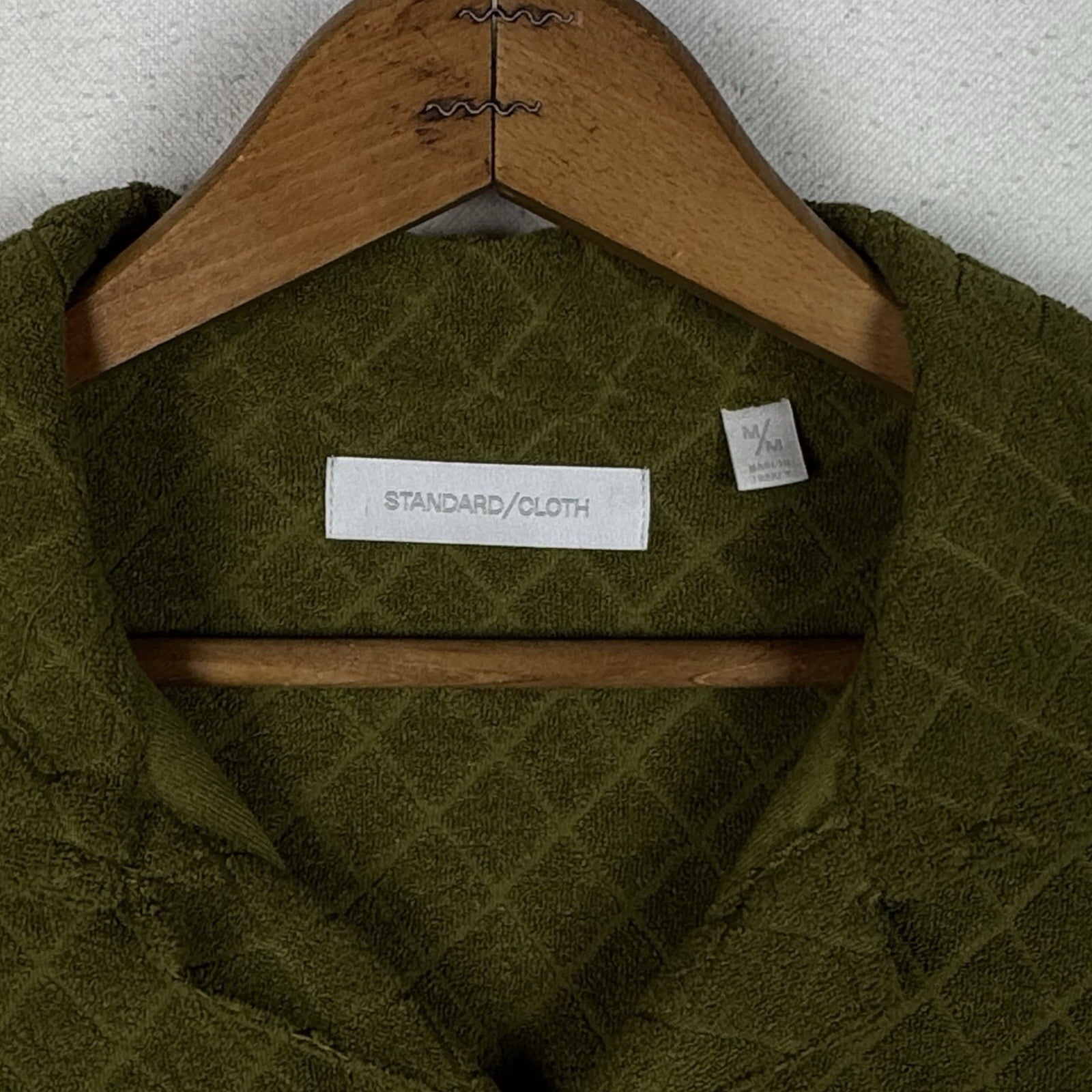 Urban Outfitters Standard Cloth Terry Sweater Pullover Moss Green Textured Sz M