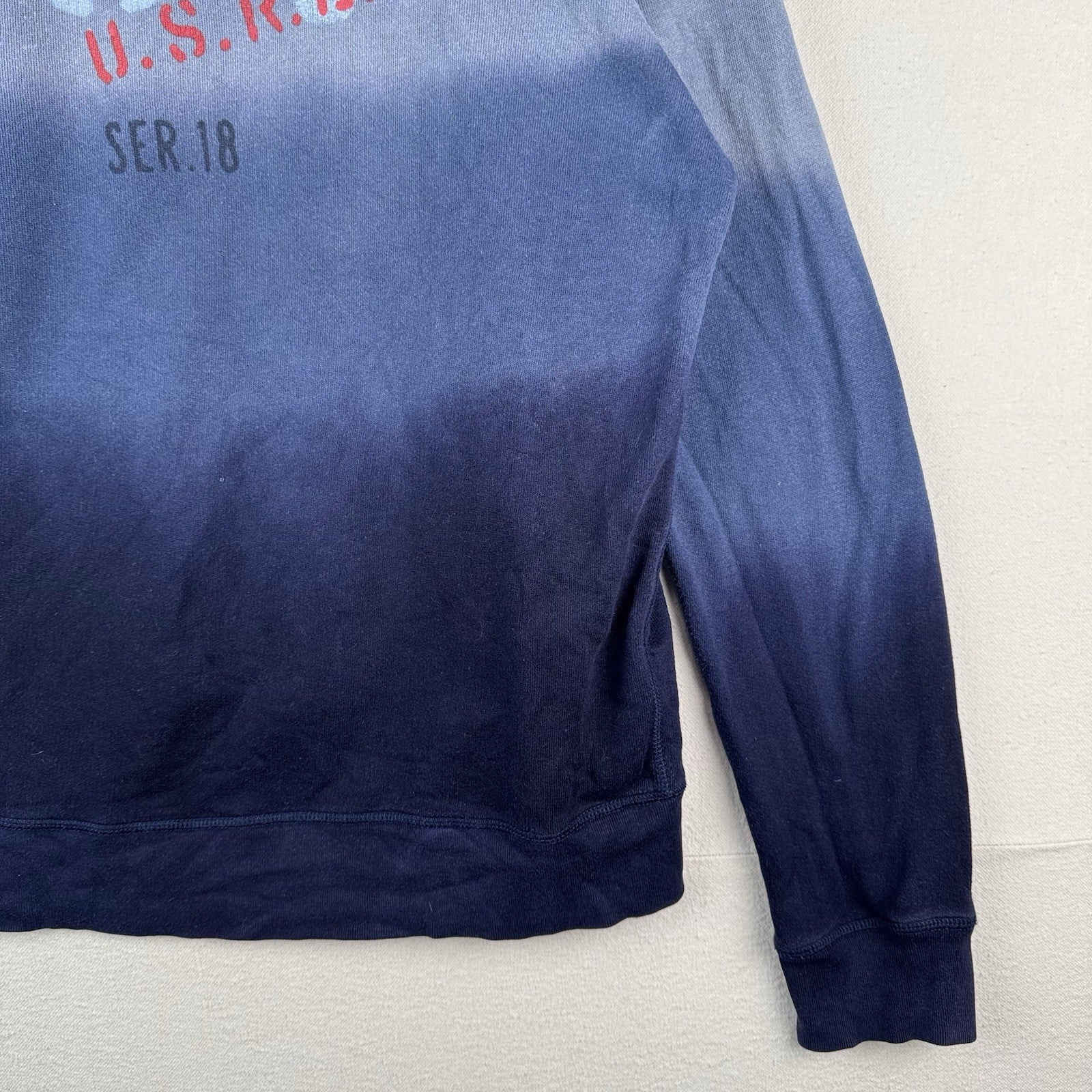 Polo Ralph Lauren RLYC Boys XL 18-20 Navy Ombré Sweatshirt Sailing Yacht Club