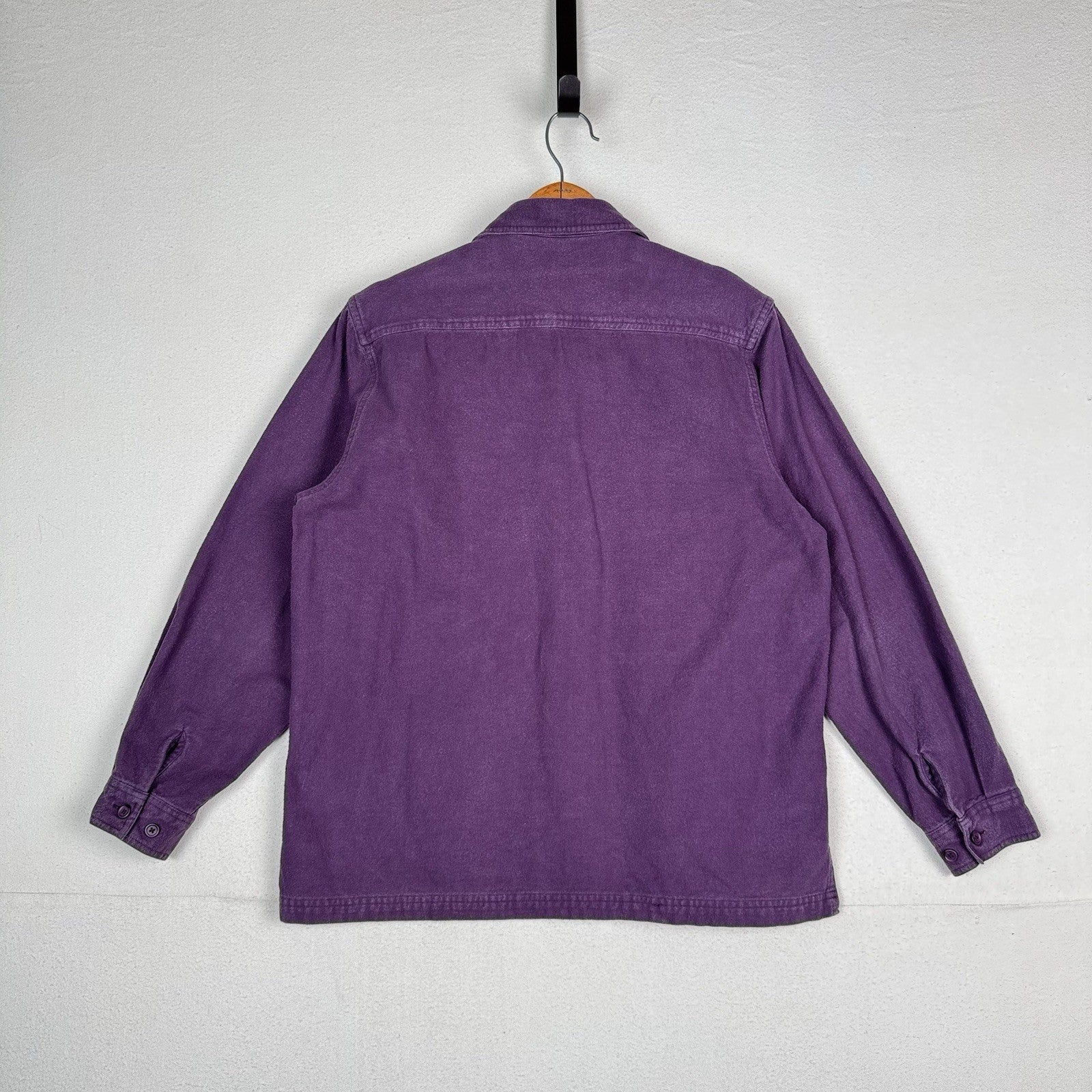 Vintage LL Bean Chamois Flannel Shirt Women’s Medium Plum Purple Button Up