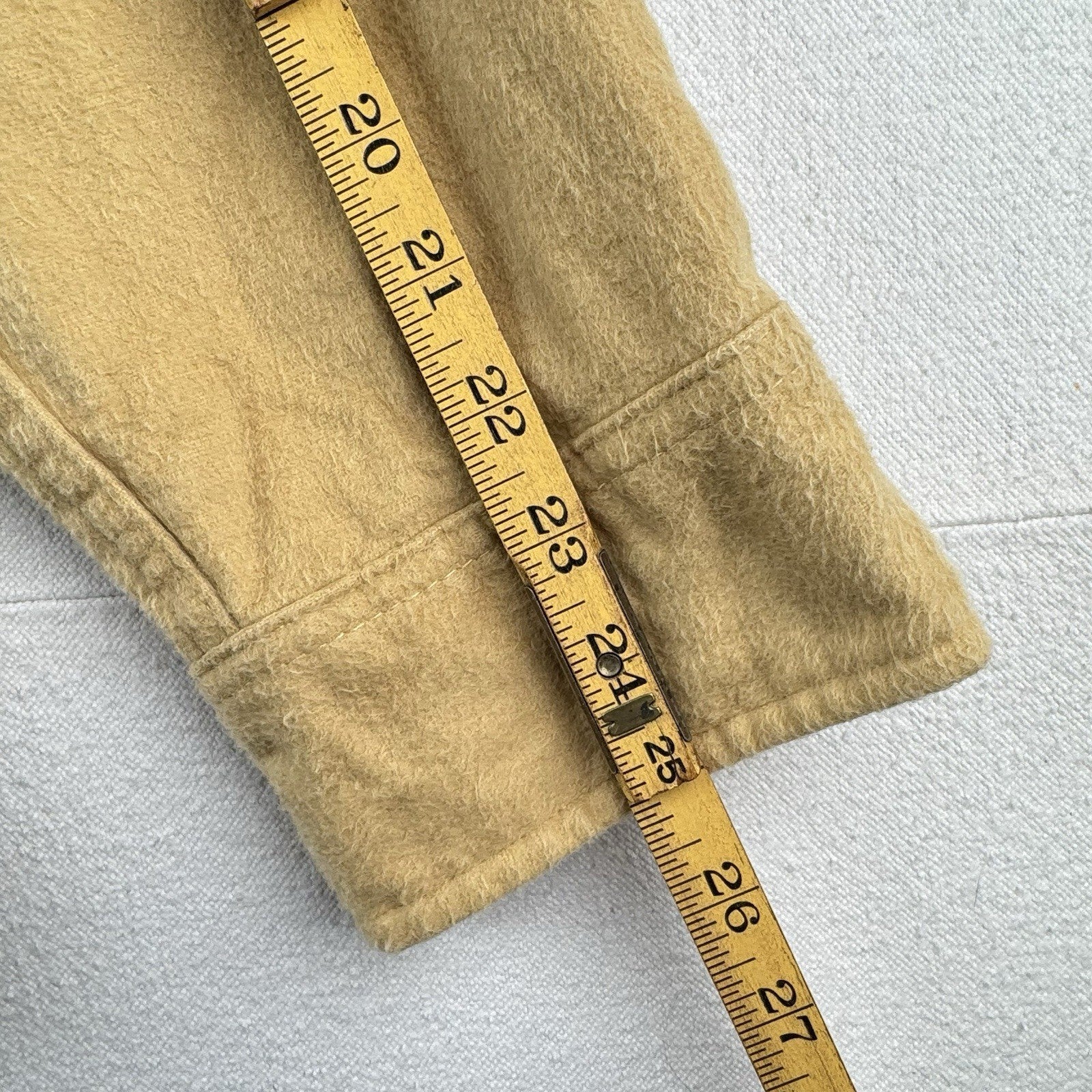 70’s Vintage Woolrich Flannel Button Up Shirt 2XL Mens Beige Brown Made in USA