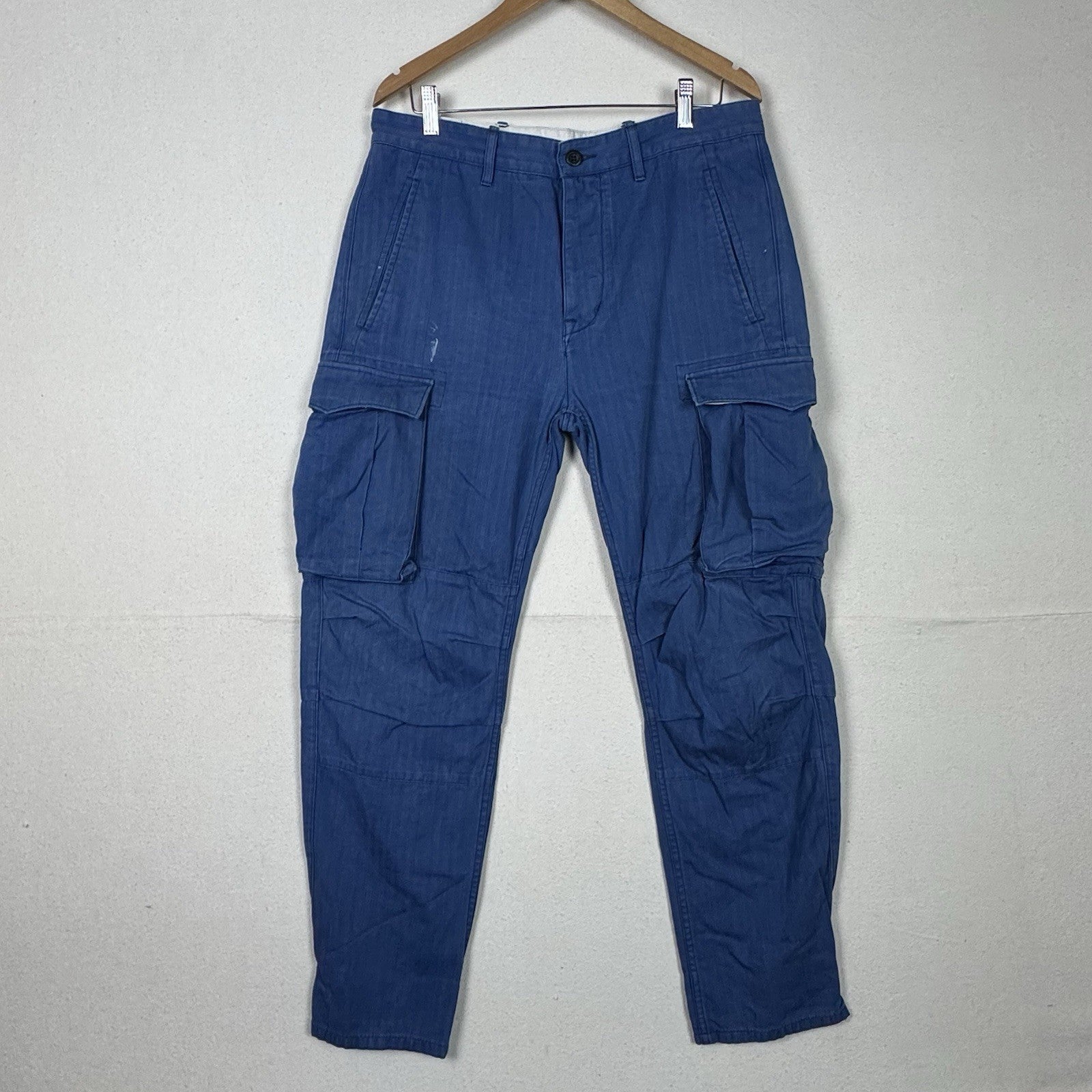 Levis Cargo Pants 32X32 Bennington Blue Cotton Twill Military Sample WPL423