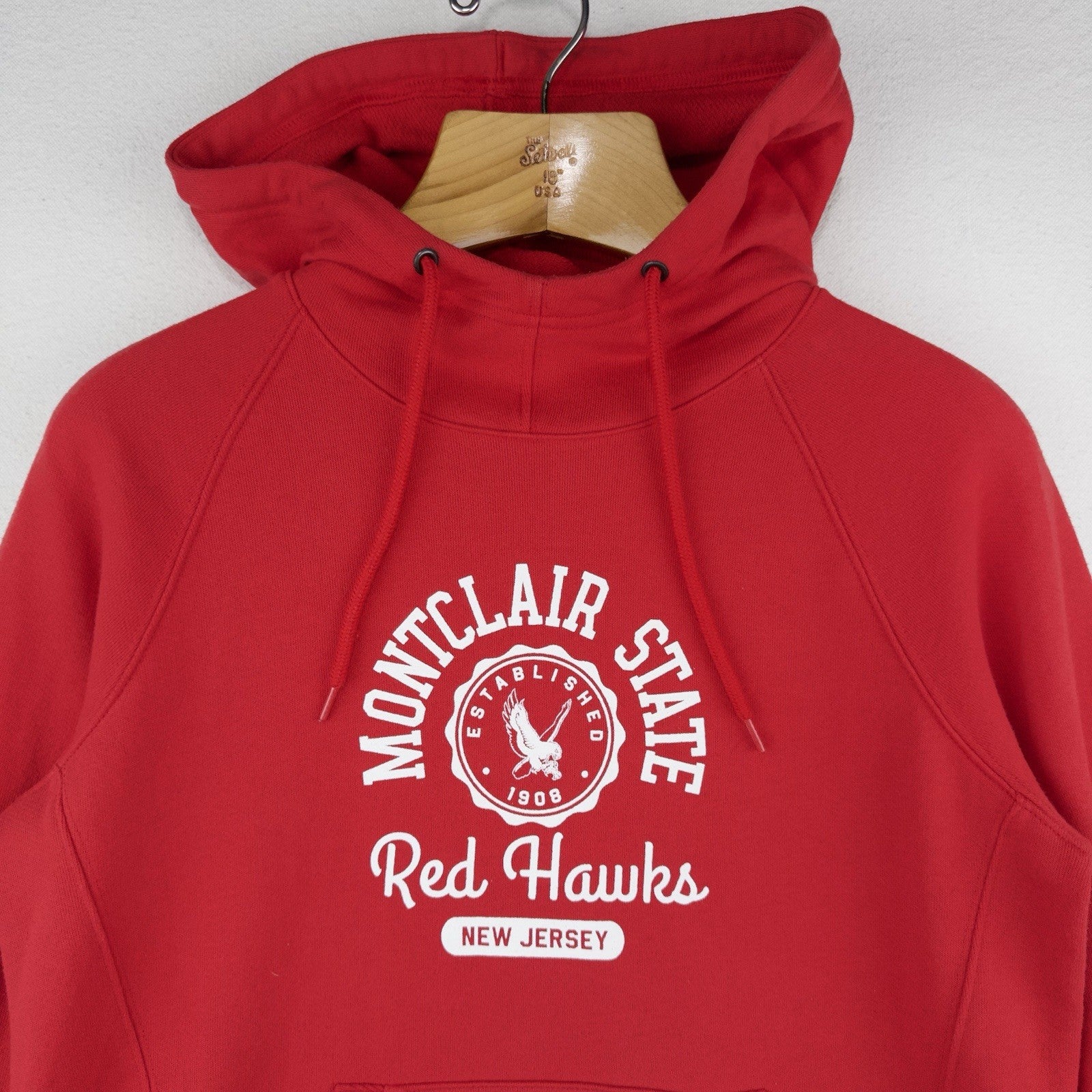 Champion Montclair State Hoodie Men’s  S College Red Hawks New Jersey