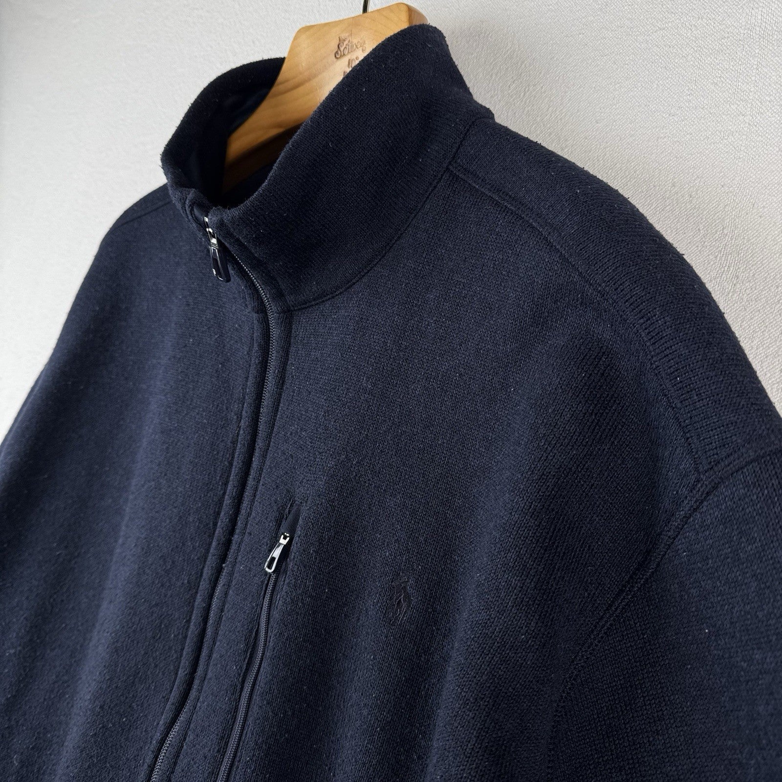Polo Ralph Lauren Jacket Mens 3XB Blue Performance Full Zip Fleece Mock Neck