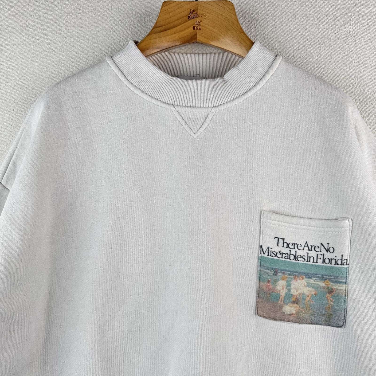Yellow the Label “No Miserables In Florida”“A Holiday” Fine Art Sweatshirt Small