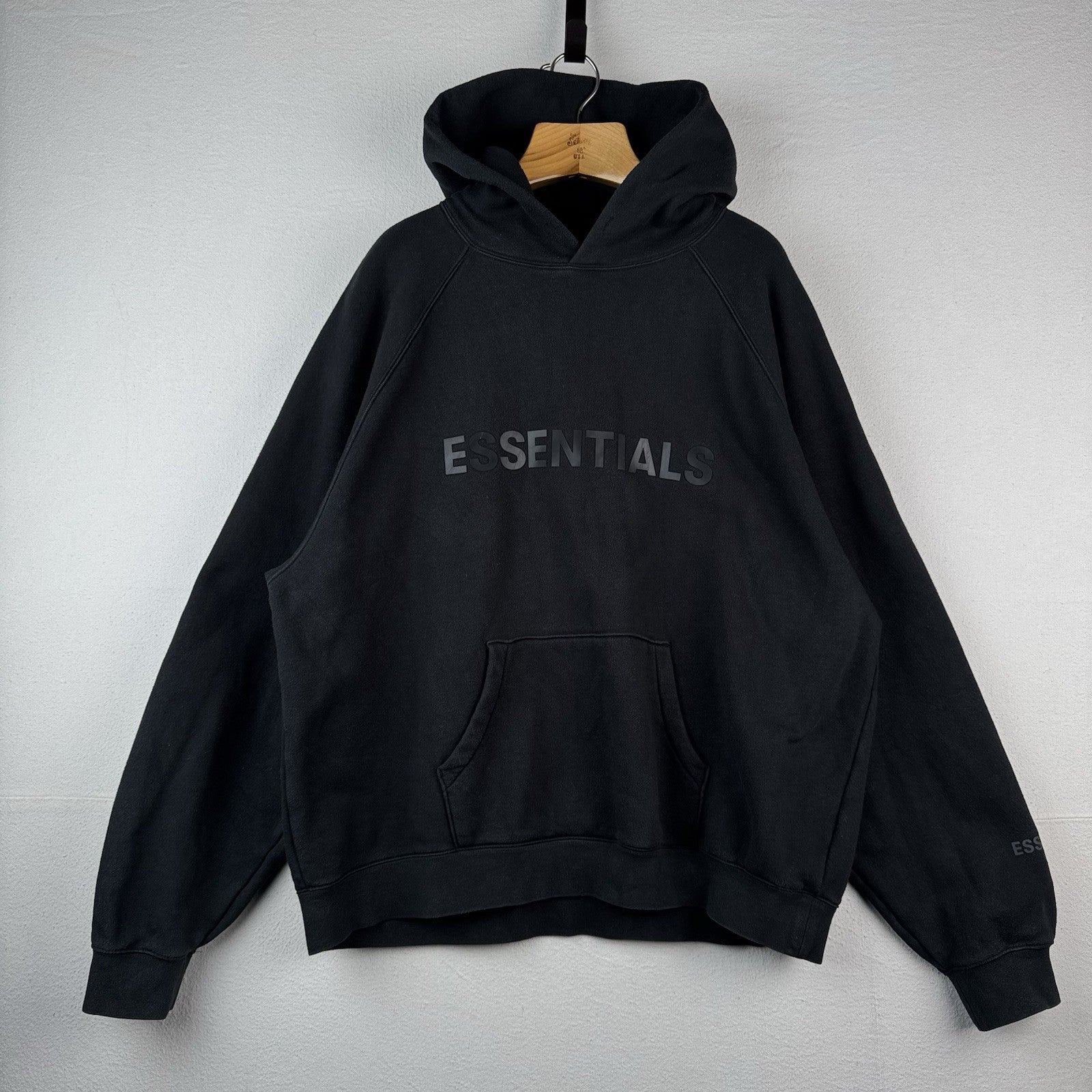 Essentials Fear of God Sweatsuit Mens Black Tracksuit Hoodie XL / Sweatpants 2XL