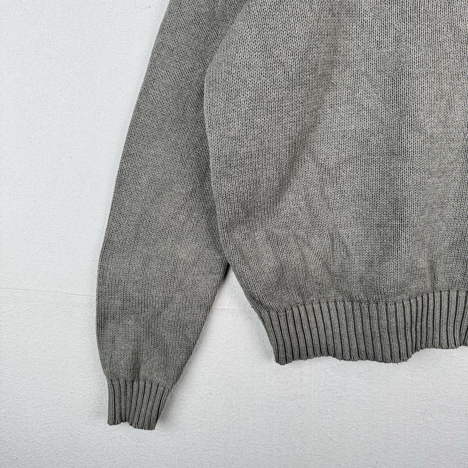 90’s Vintage Polo Ralph Lauren Knit Sweater Men’s XL Gray Pima Cotton Crewneck