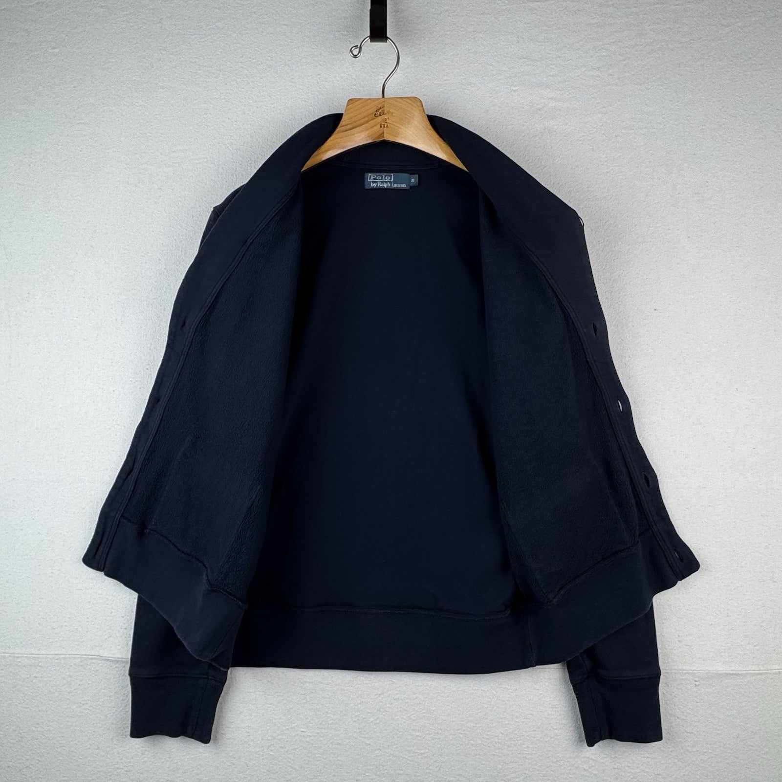 Polo Ralph Lauren Sweater Men’s Small Blue Solid Button Cardigan Shawl College