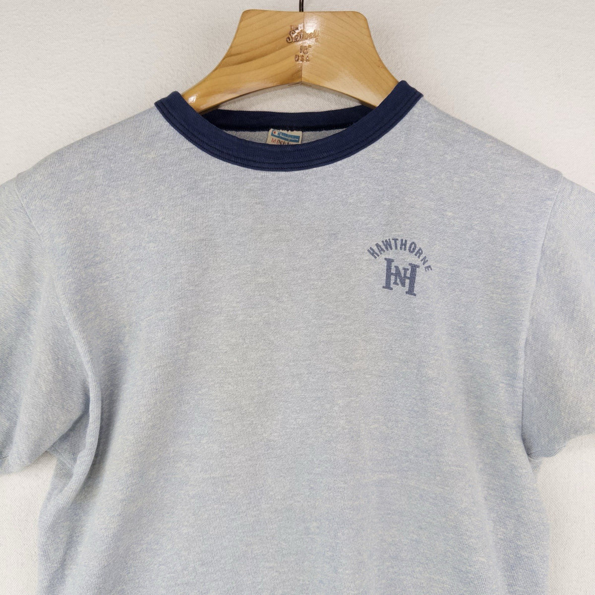 70’s Vtg Champion Nathaniel Hawthorne College Ringer T-Shirt Men’s M *Distressed
