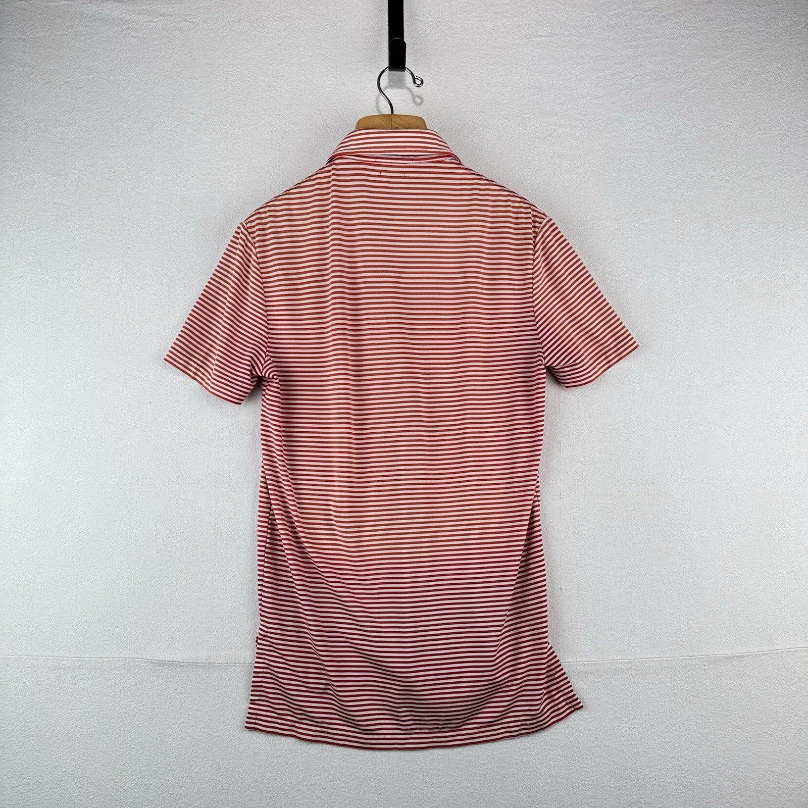 Polo Ralph Lauren Mens Small Performance Polo Shirt Red White Stripes Candy Cane