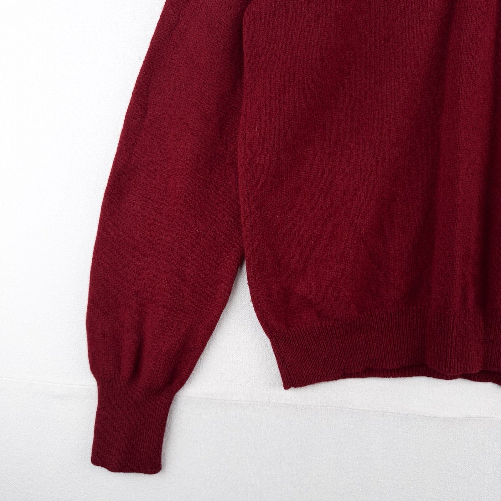 90’s Vtg Polo Ralph Lauren Lambswool Collared Sweater Wine Red Men’s L