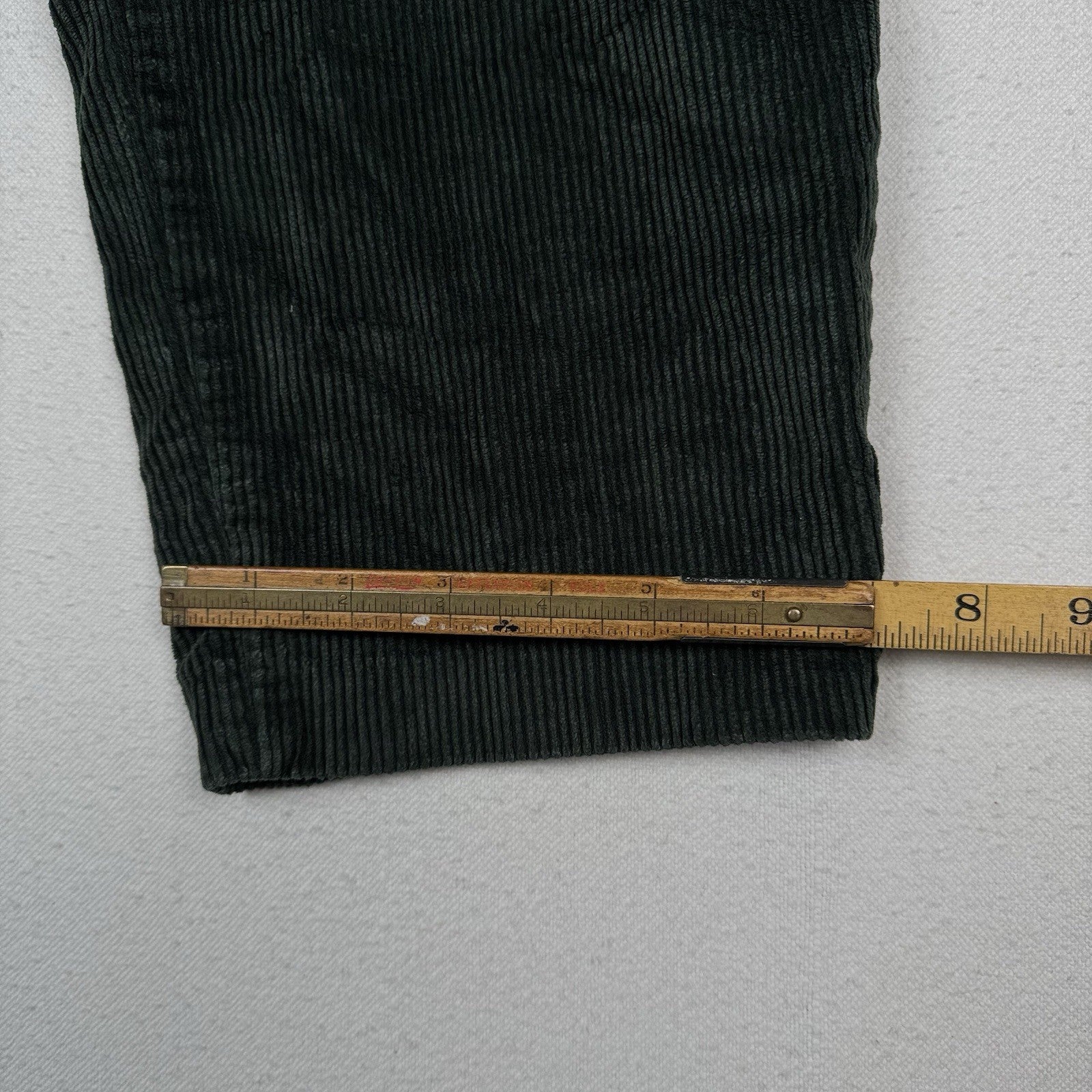 Vtg Ralph Lauren Women’s 12 High Rise Pants Tapered Green Corduroy Stretch Zip