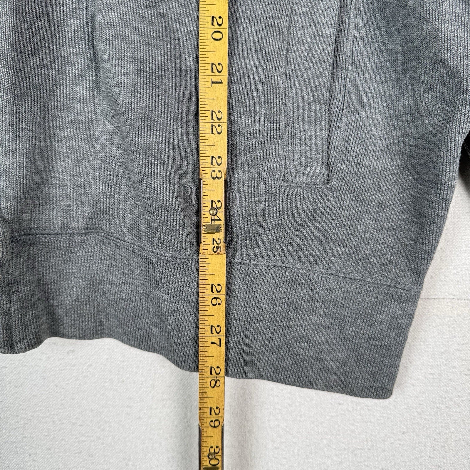 Vtg Polo Ralph Lauren Mens XL Gray Ribbed Cardigan Full Zip Sweater *Read