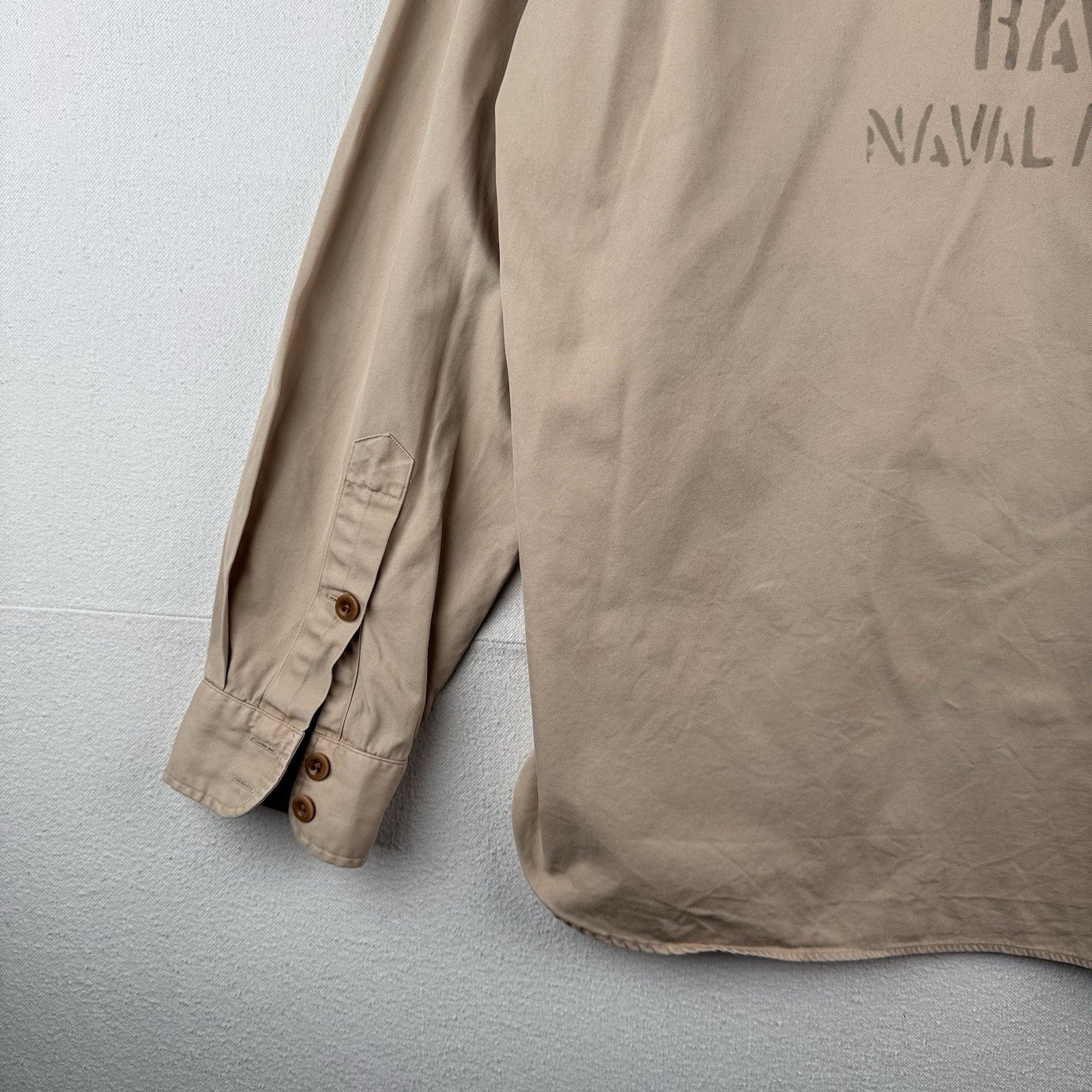 Polo Ralph Lauren Hawaiian Naval Base Military Button Down Shirt Mens XL Stencil