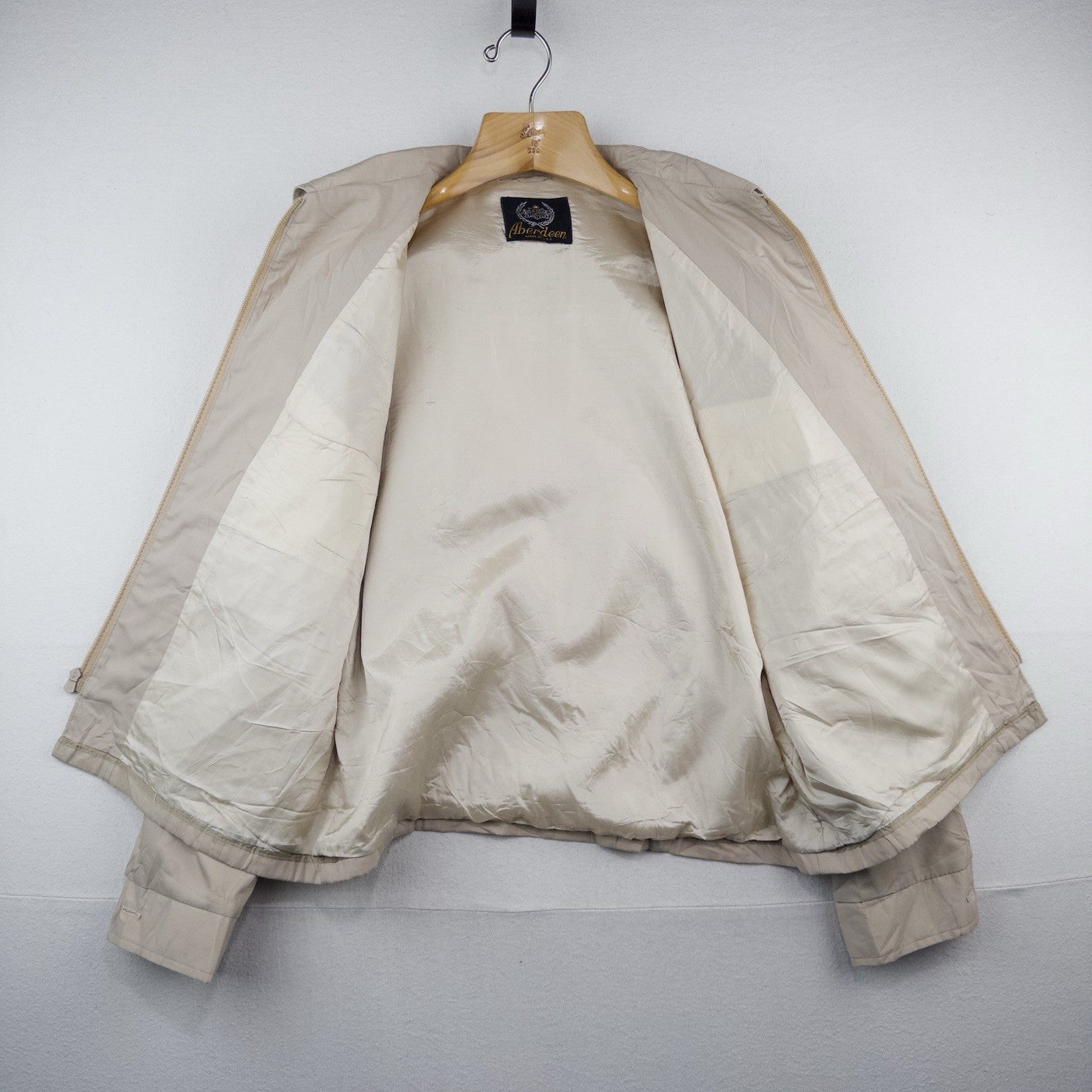 80’s Vtg Aberdeen Men’s M Tan Lightweight Field Jacket Full Zip Pockets