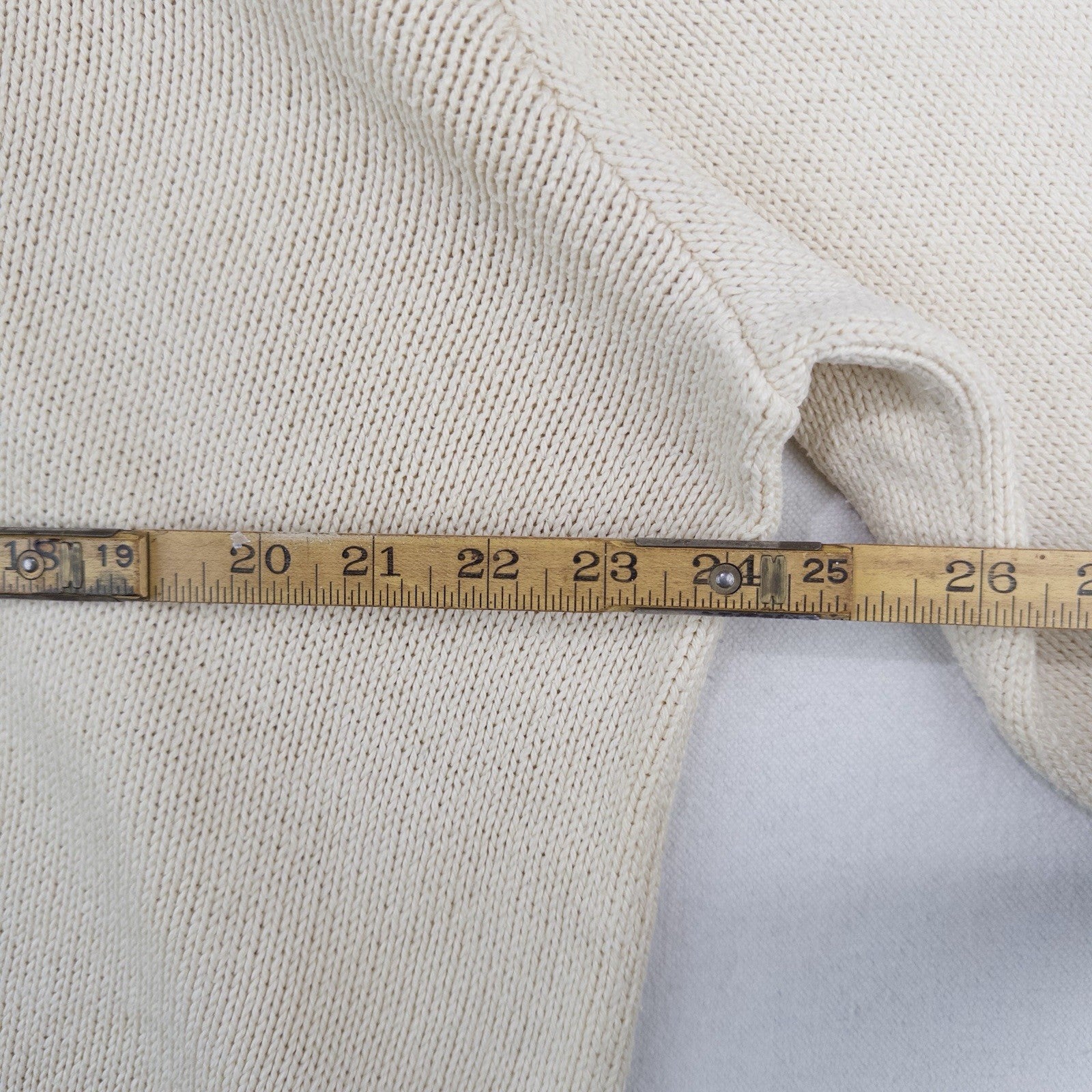 90’s Vtg Polo Ralph Lauren Knit Sweater Mens XL Cream Beige Pima Cotton Crewneck