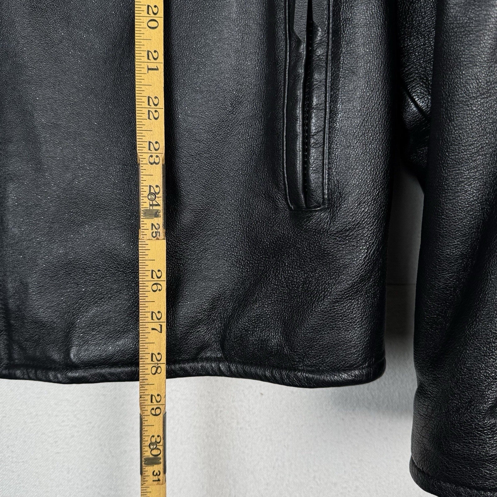 Max USA Men's Motor-cross Black Italian Leather Jacket XL X-Large Patches