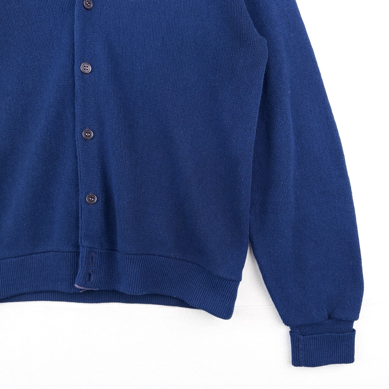 70’s Vtg Lord Clayton Virgin Acrylic Cardigan Navy Blue Men’s Medium (40)
