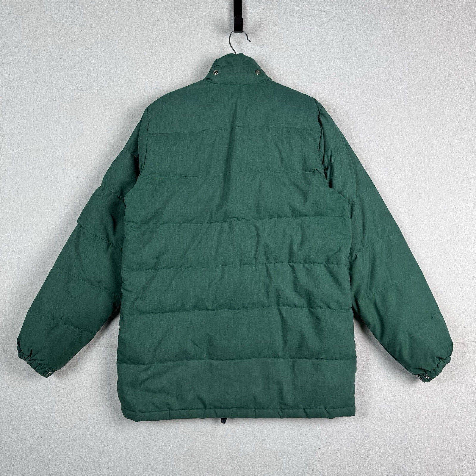 Vintage 70s REI Expedition Down Insulated Parka Mens L Green Zip Puffer Coat USA