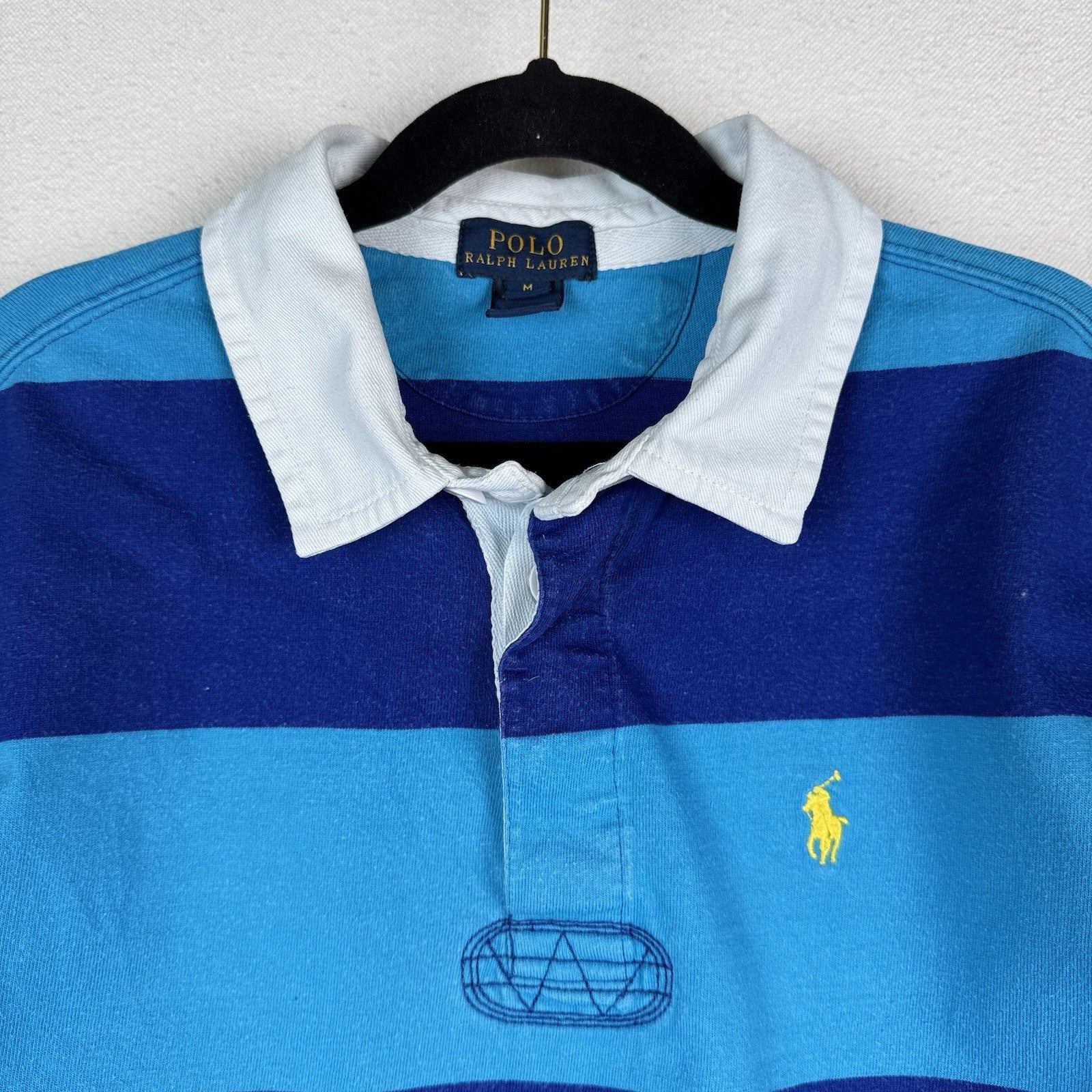 Polo Ralph Lauren Kids Blue Striped Rugby Size M 10-12