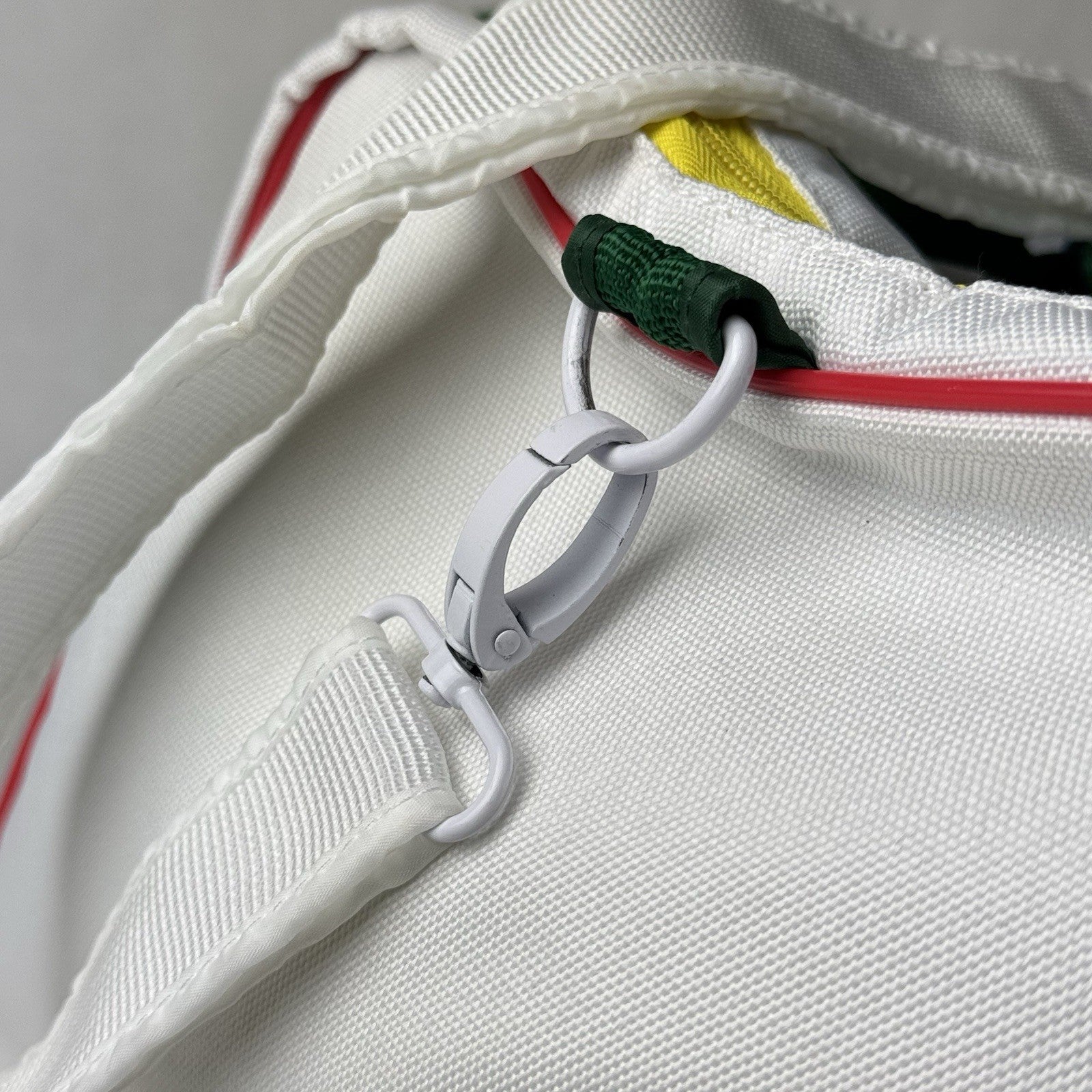 Vintage Lacoste Parfums Duffle Bag White Gym Essential 22”x10”x12”
