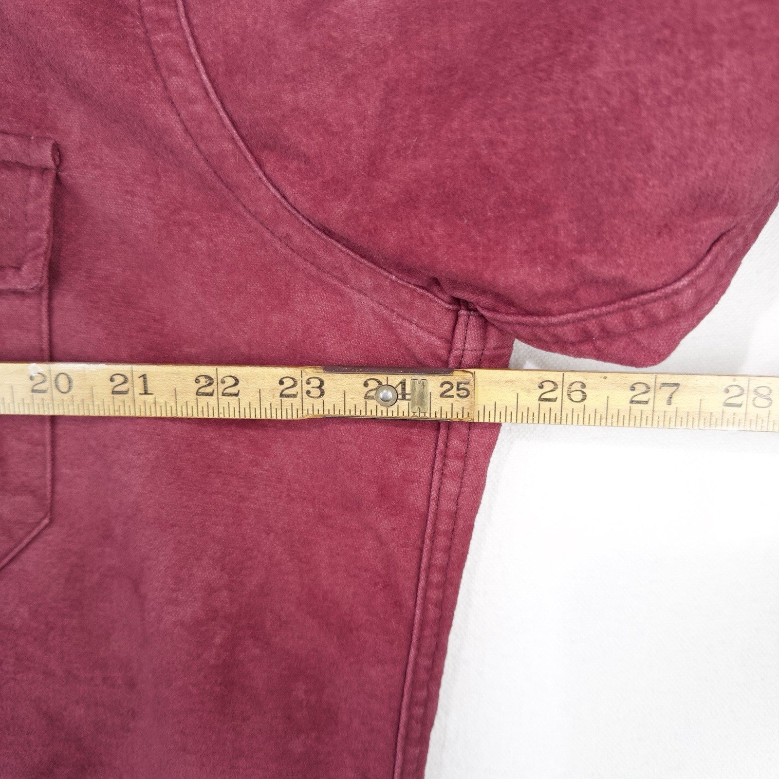 80’s Vtg L.L. Bean Chamois Cloth Shirt Men's 17.5 (XL) Maroon Made In USA