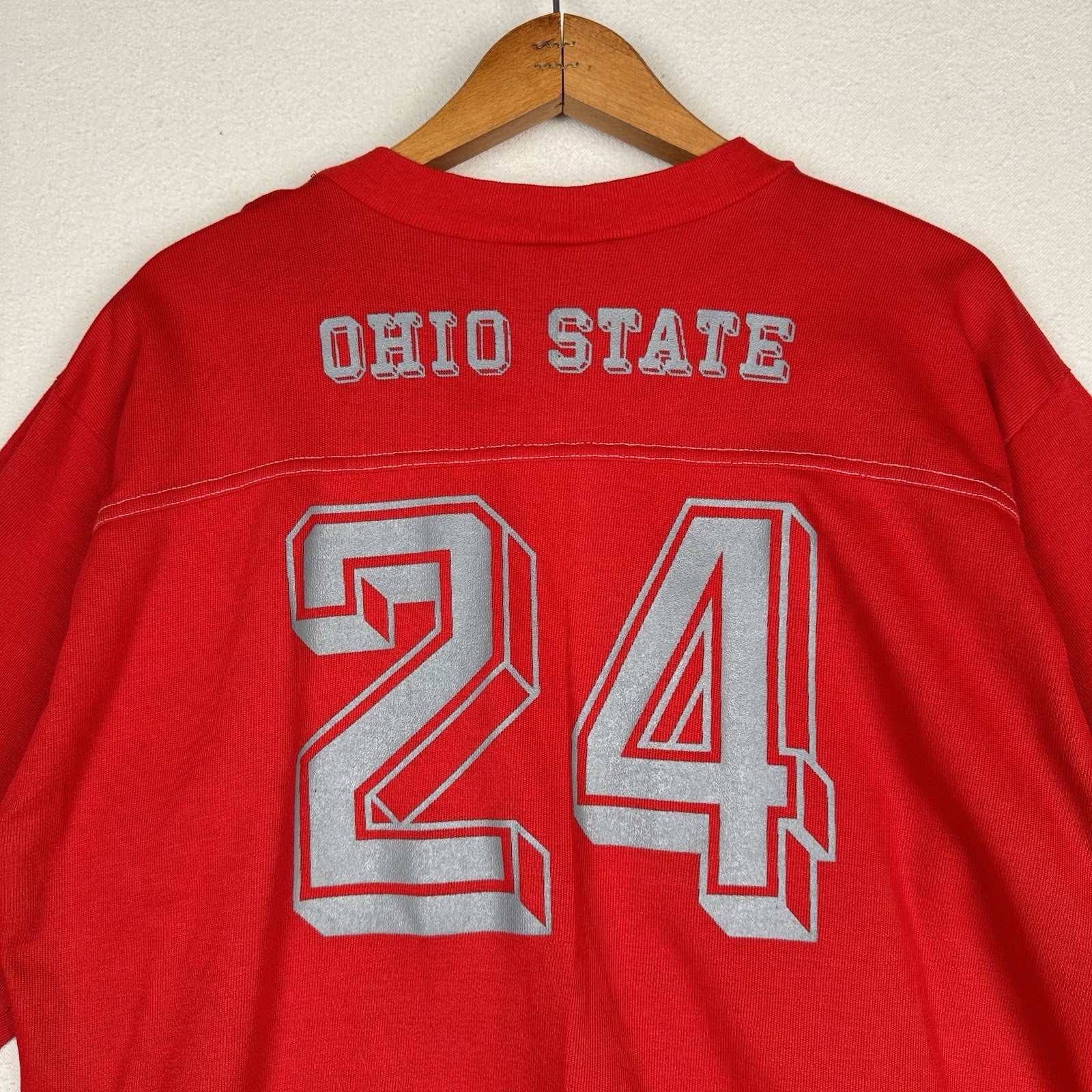 Vtg 70-80’s Ohio State Football Collegiate T-Shirt Large Chest 42” 100% Cotton